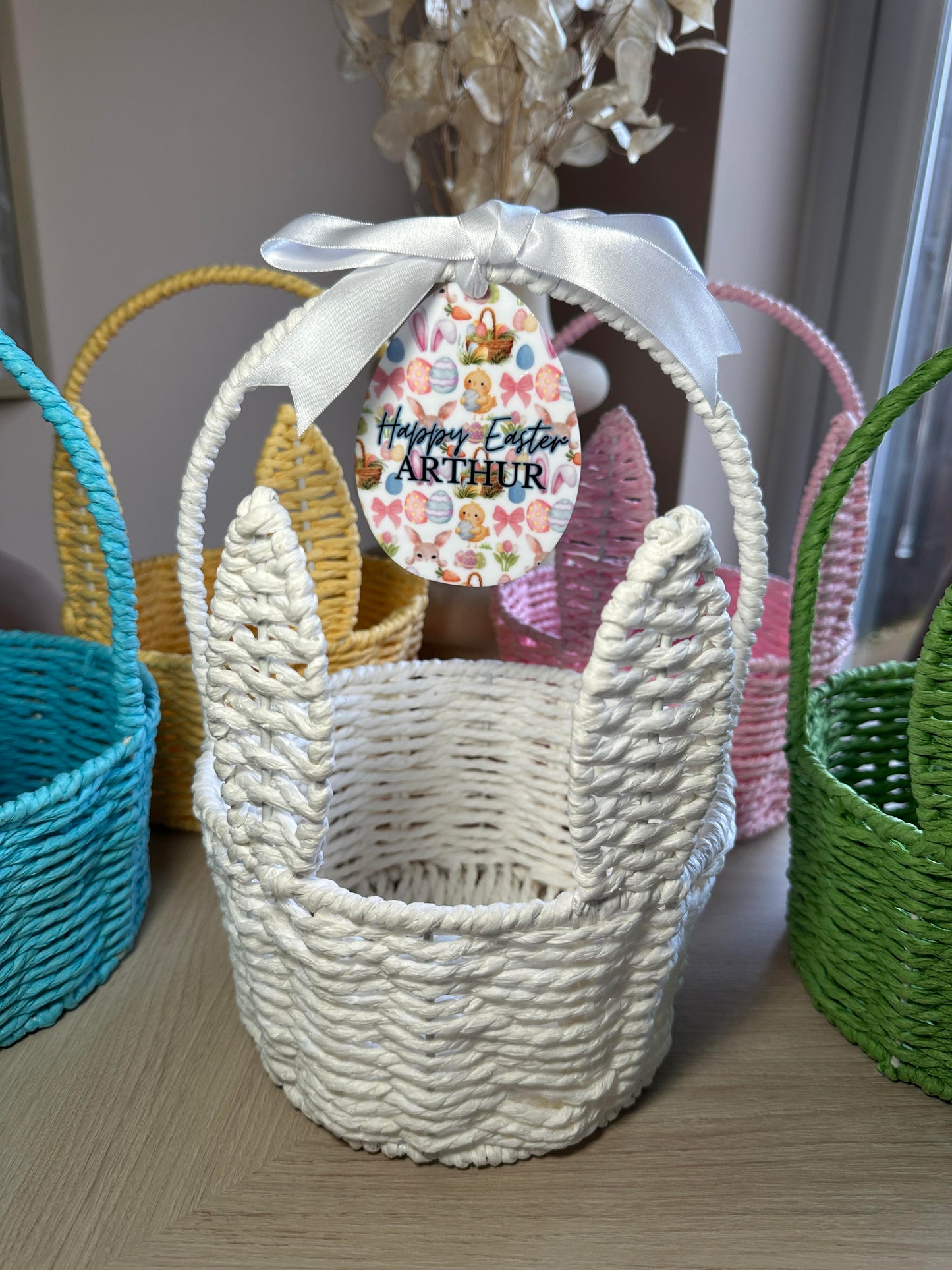 PREORDER!! Personalised Easter Bunny Basket - Various Colours