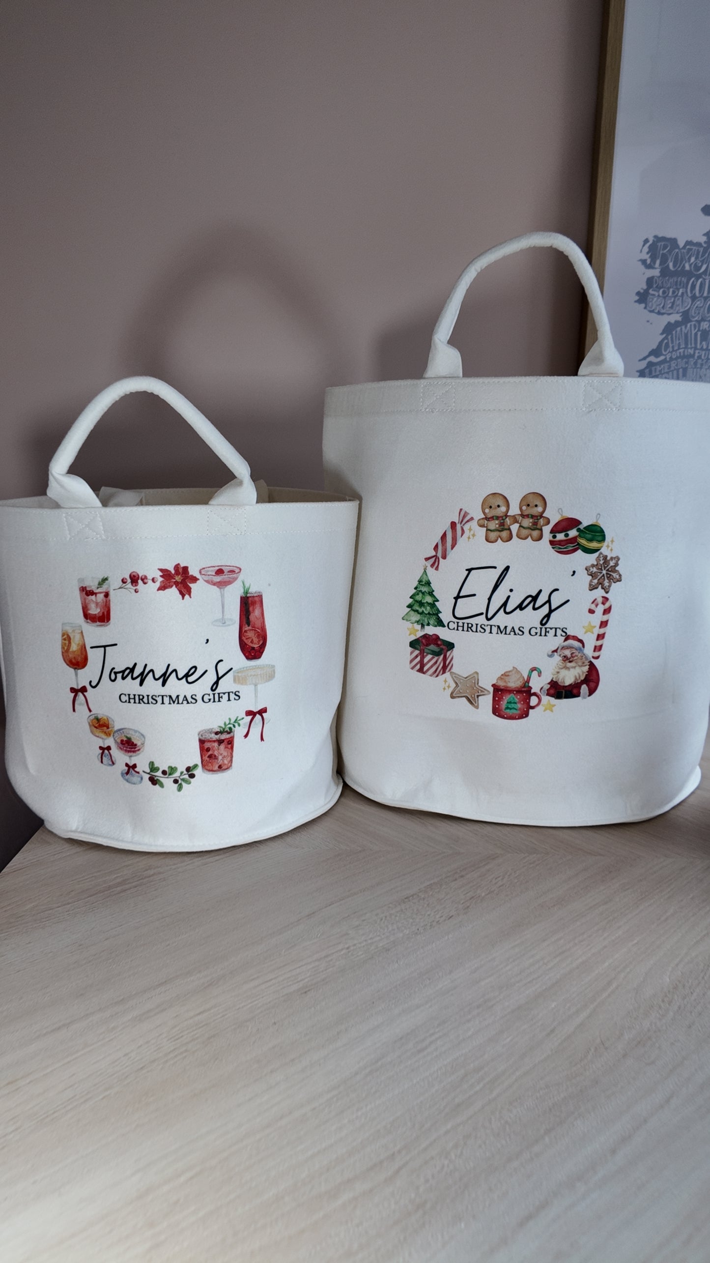Christmas Design Felt Present Trugs