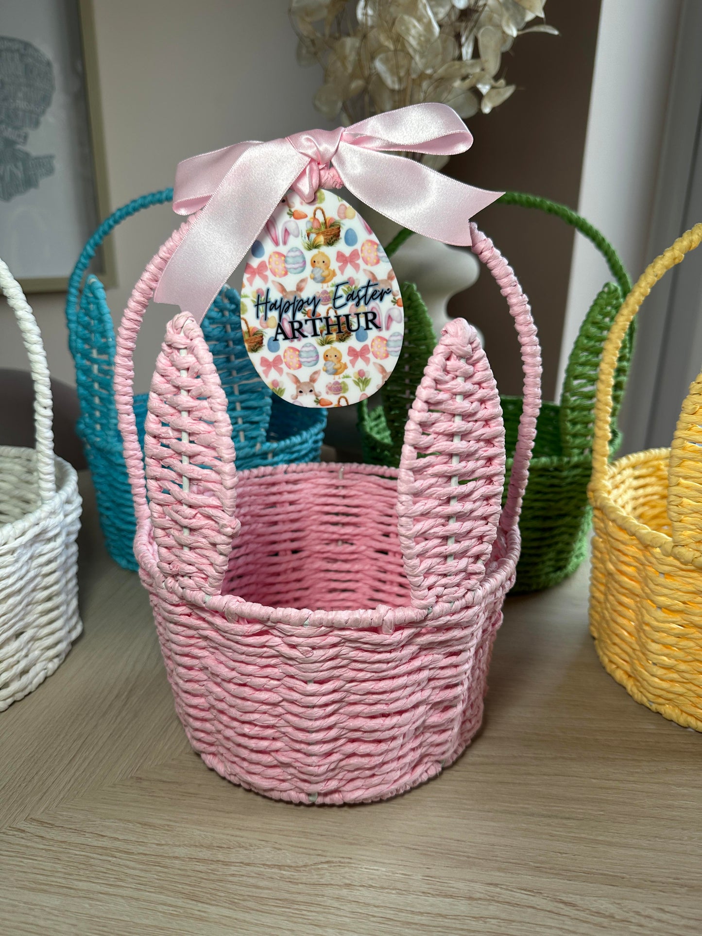 PREORDER!! Personalised Easter Bunny Basket - Various Colours