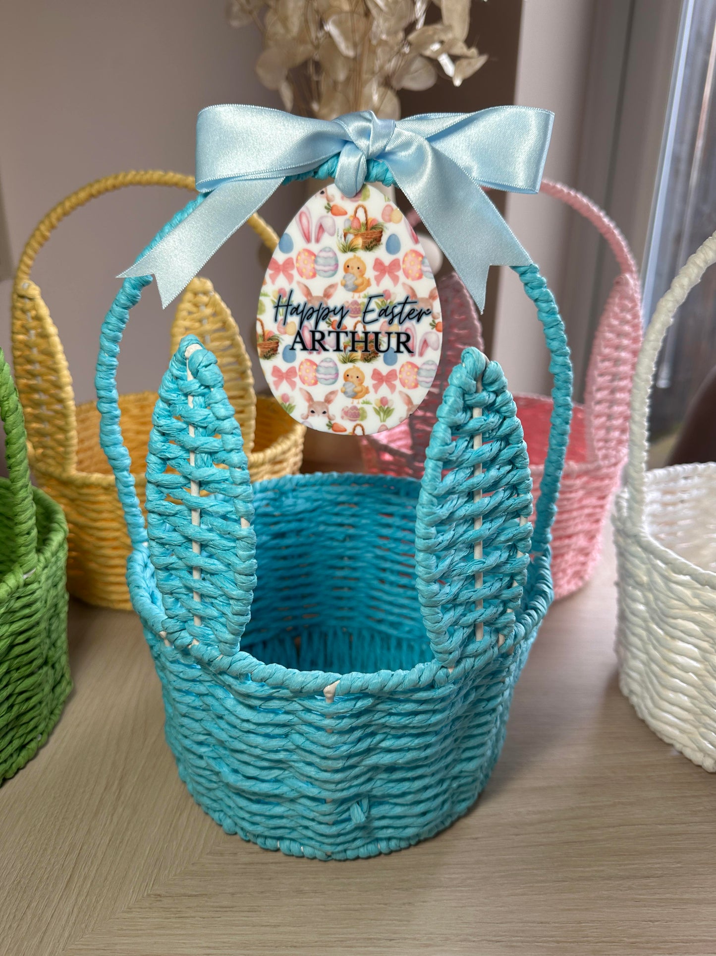 PREORDER!! Personalised Easter Bunny Basket - Various Colours