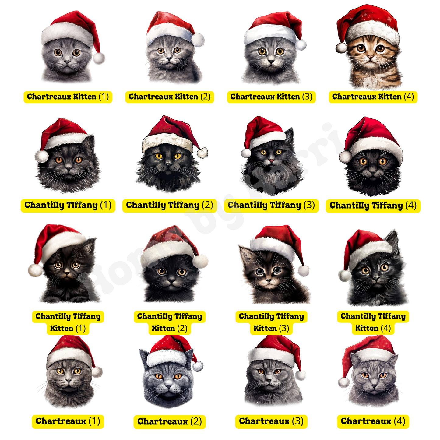 SAMPLE Christmas Santa Hat Cat Felt Trug