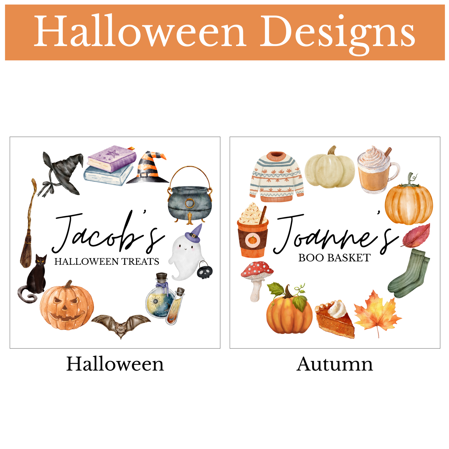Halloween/Autumn Design Felt Present Trugs