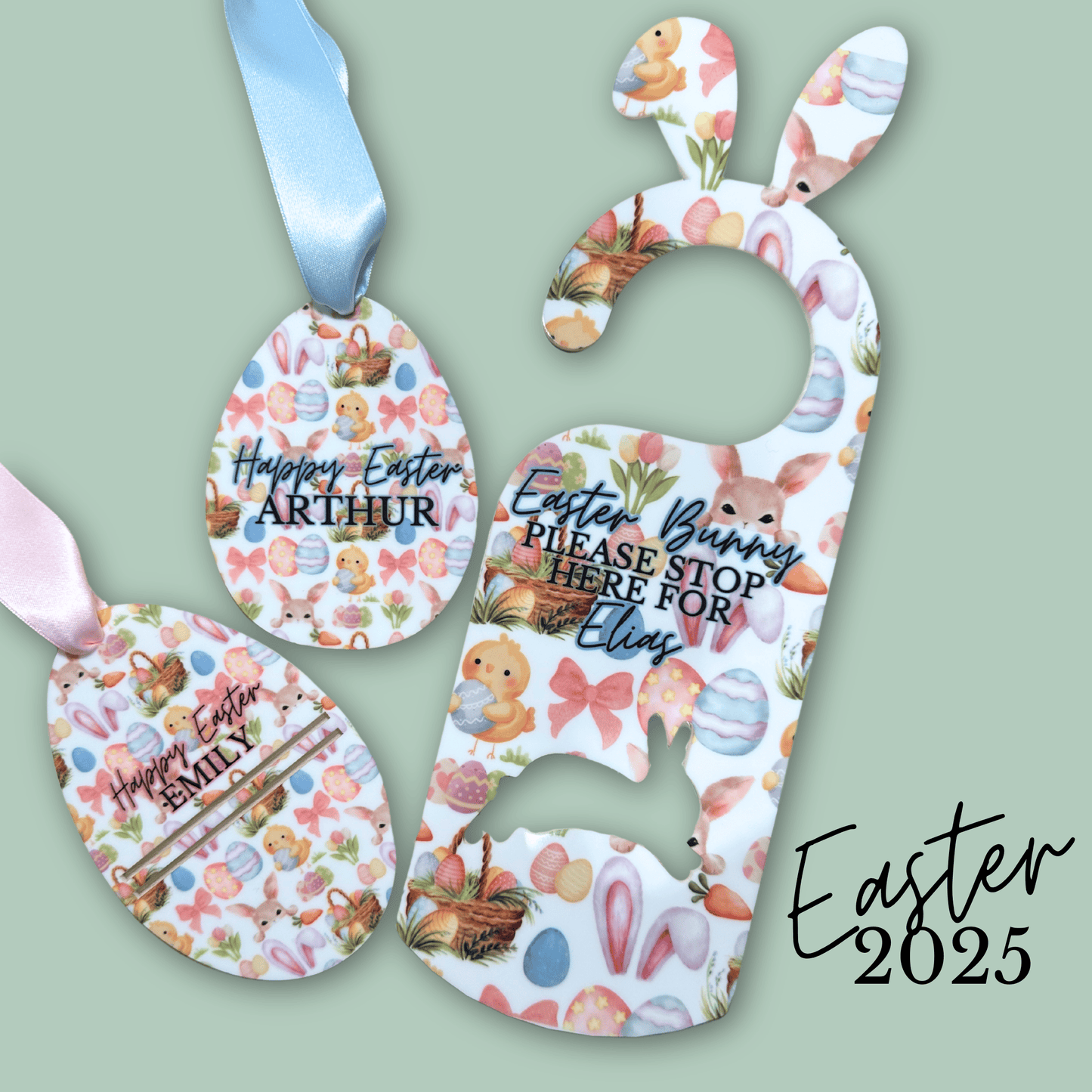 Personalised Acrylic Easter Egg Shape Tag