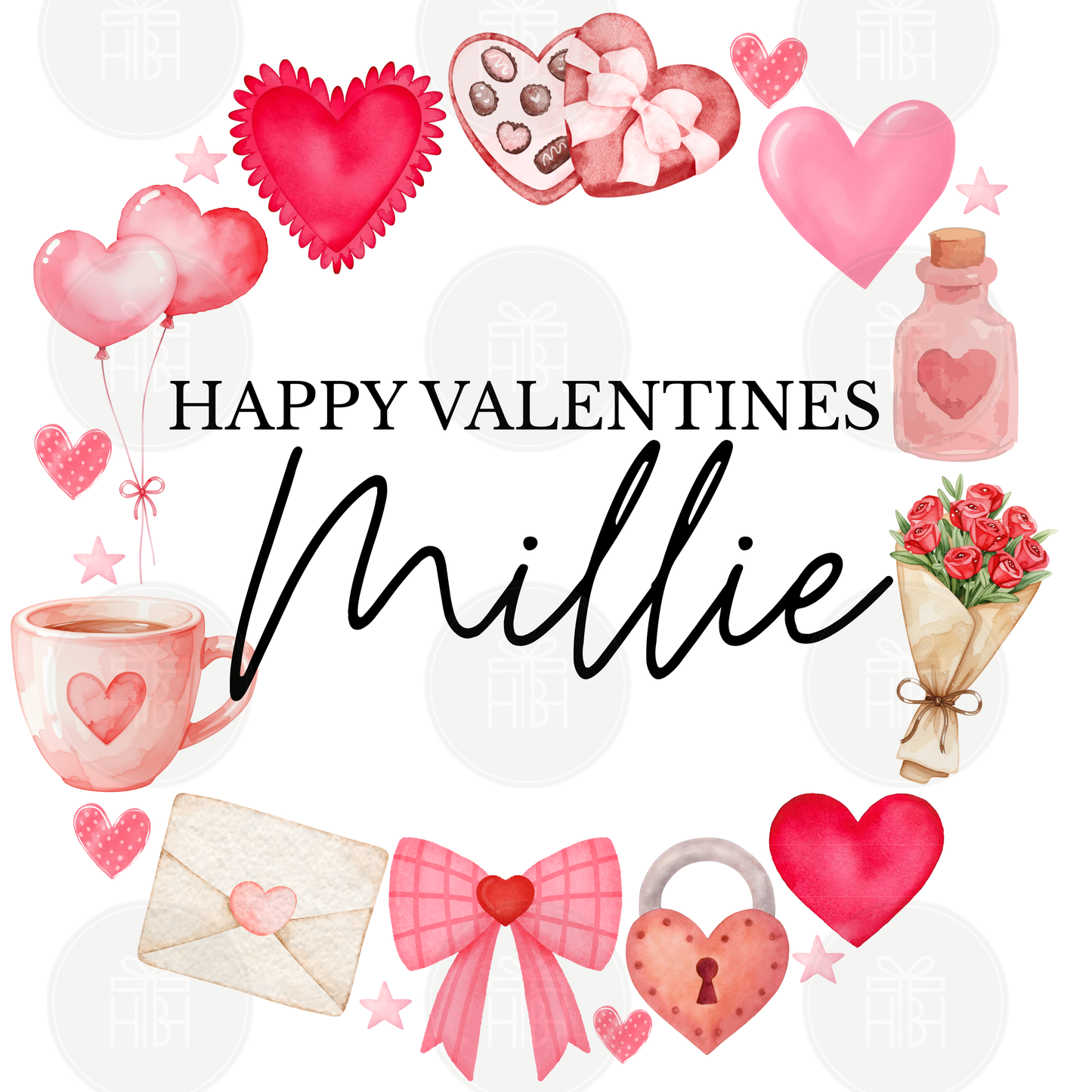 Valentines Design Felt Present Trugs