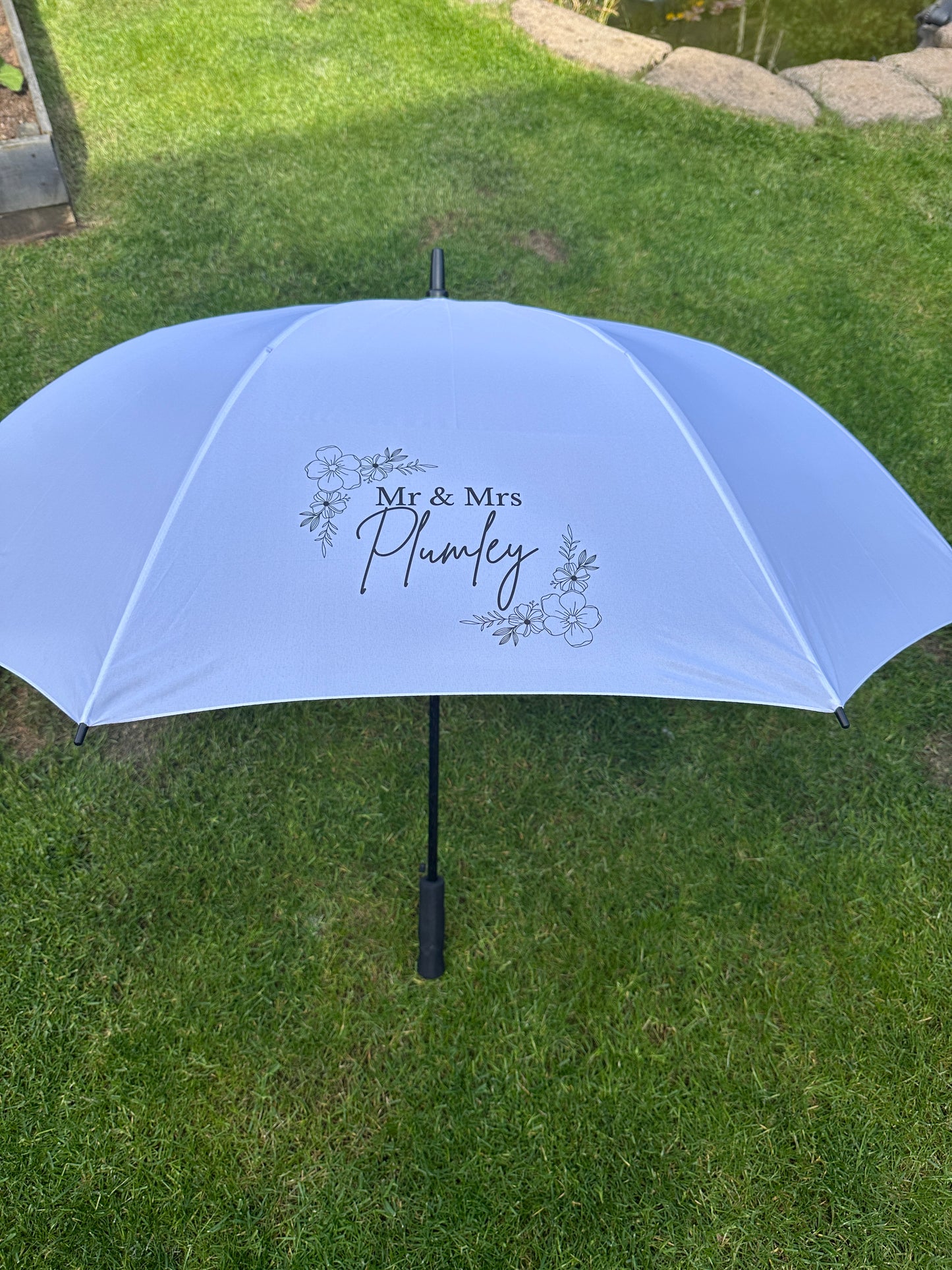 Personalised White Wedding Umbrella