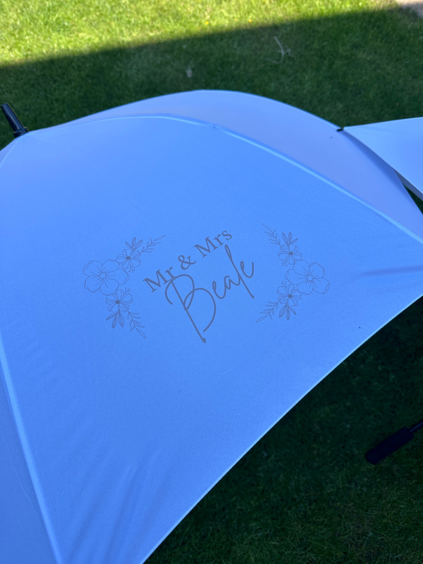 Personalised White Wedding Umbrella