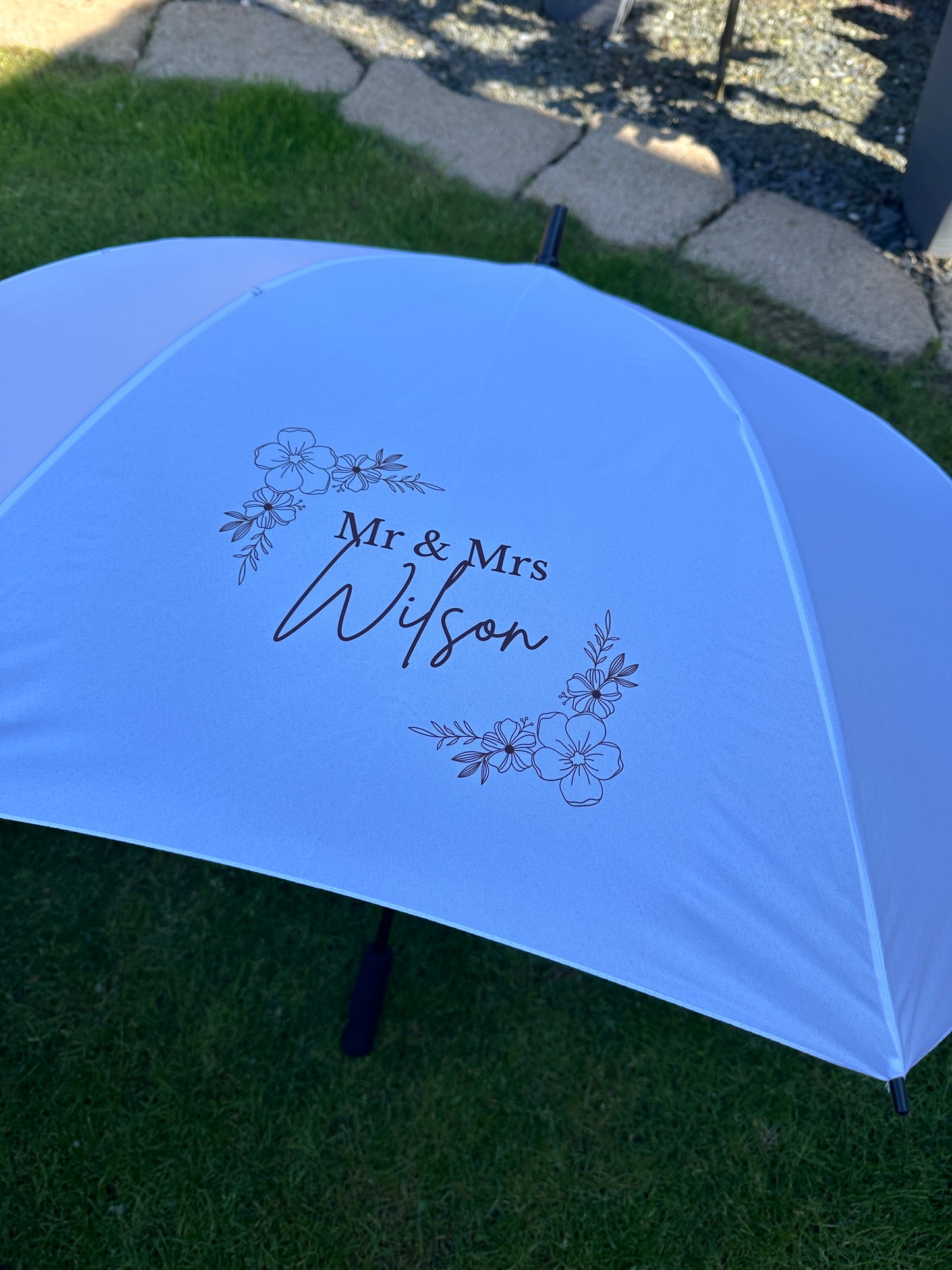 Personalised White Wedding Umbrella