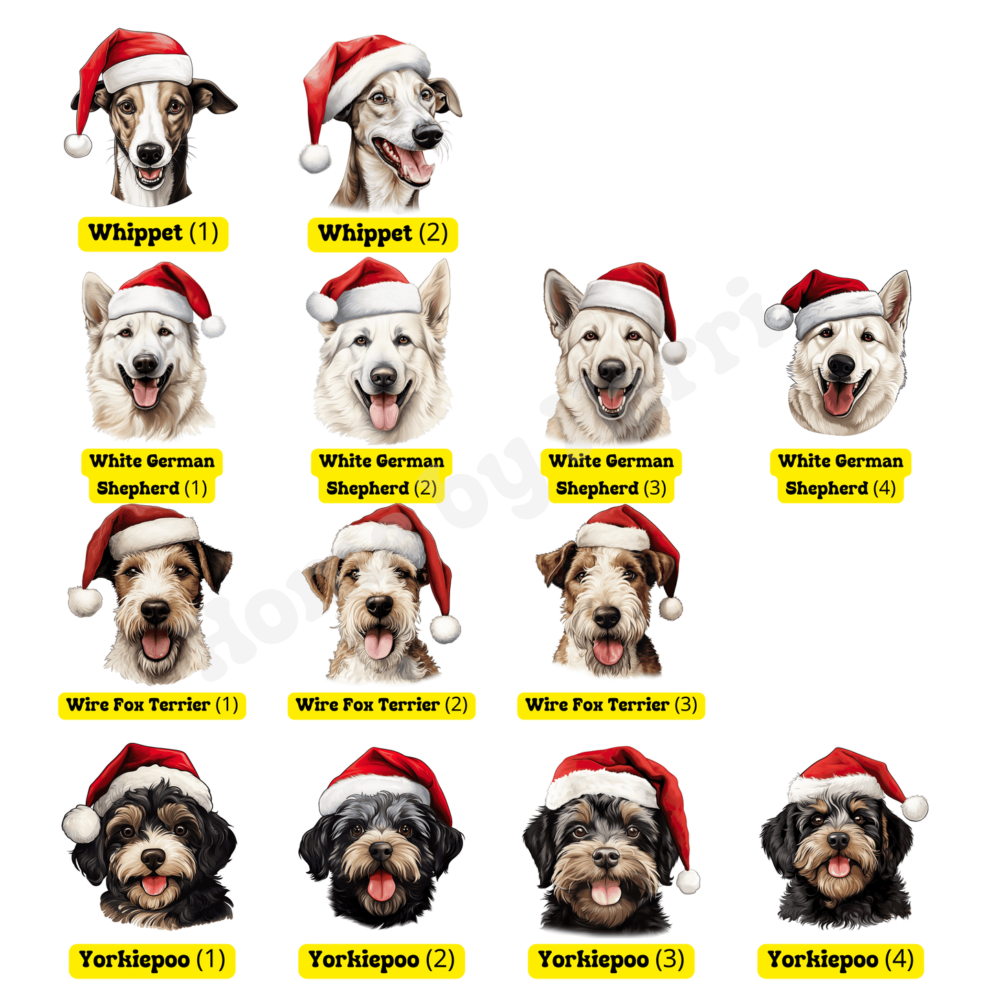 SAMPLE Christmas Santa Hat Dog Felt Present/Toy Trug