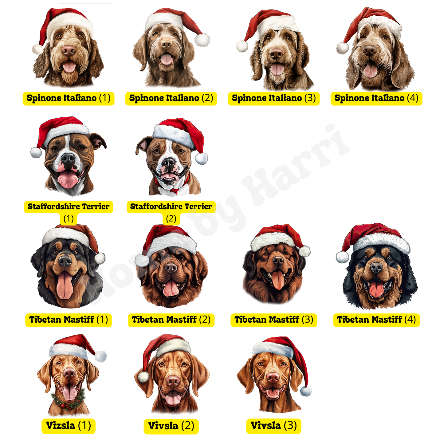 SAMPLE Christmas Santa Hat Dog Felt Present/Toy Trug
