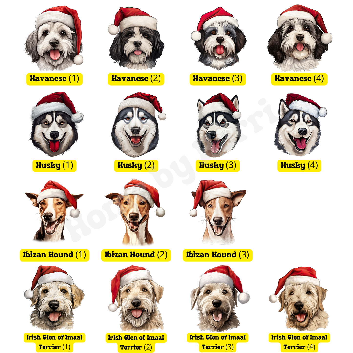 SAMPLE Christmas Santa Hat Dog Felt Present/Toy Trug