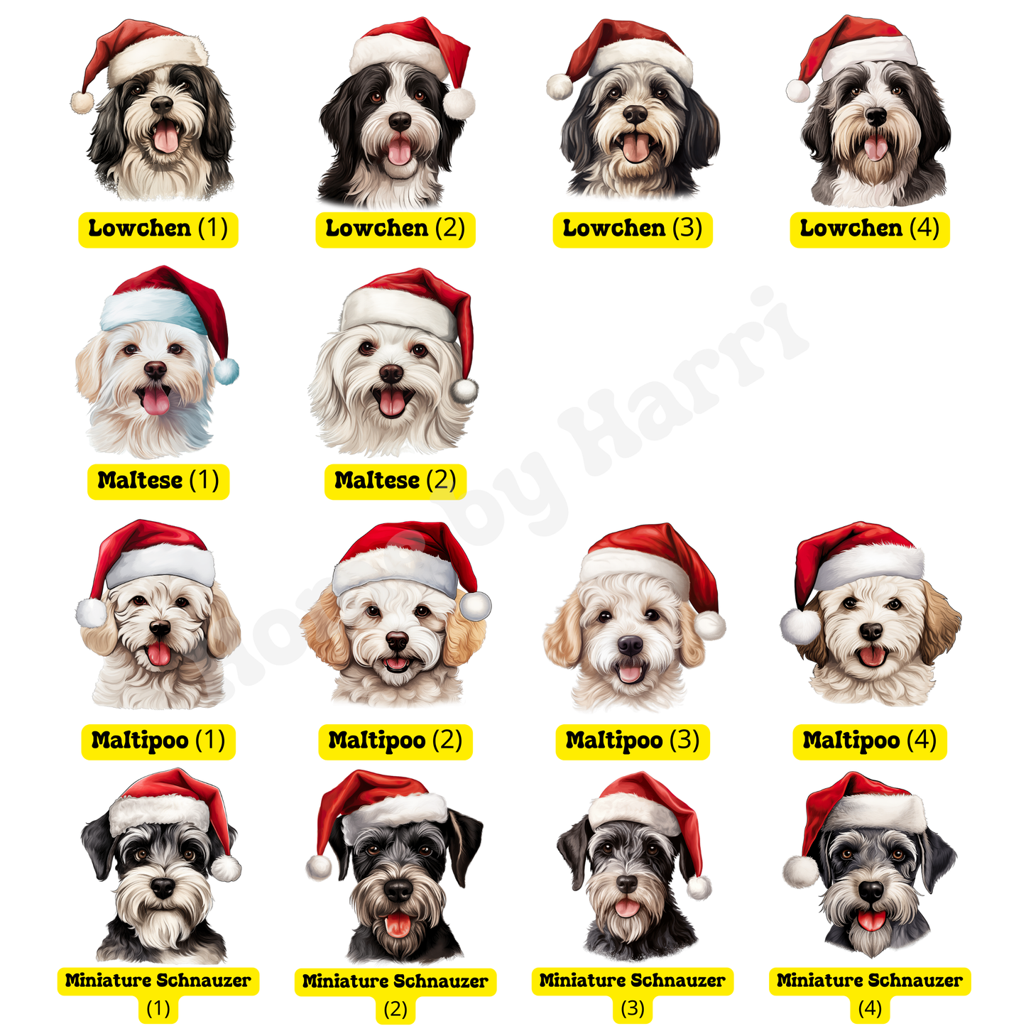 SAMPLE Christmas Santa Hat Dog Felt Present/Toy Trug