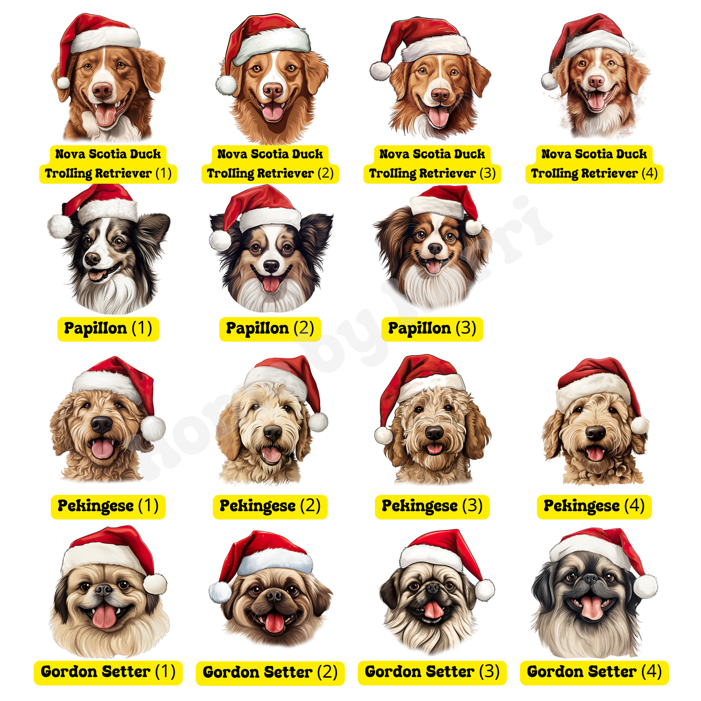 SAMPLE Christmas Santa Hat Dog Felt Present/Toy Trug