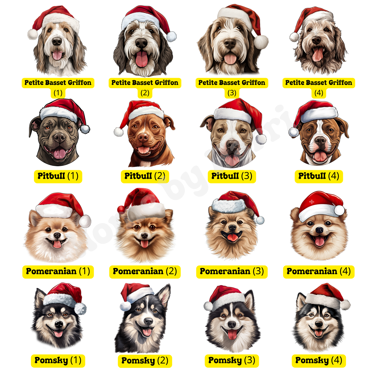 SAMPLE Christmas Santa Hat Dog Felt Present/Toy Trug