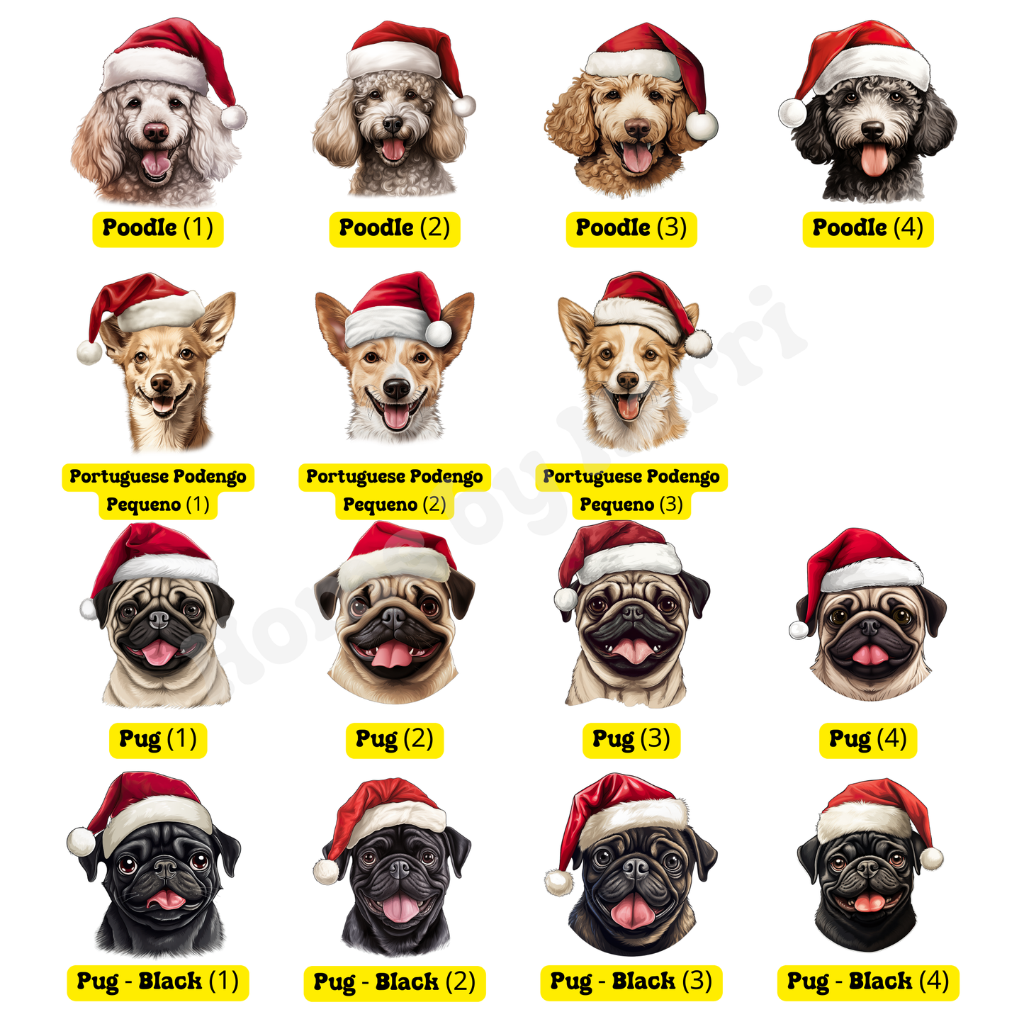 SAMPLE Christmas Santa Hat Dog Felt Present/Toy Trug