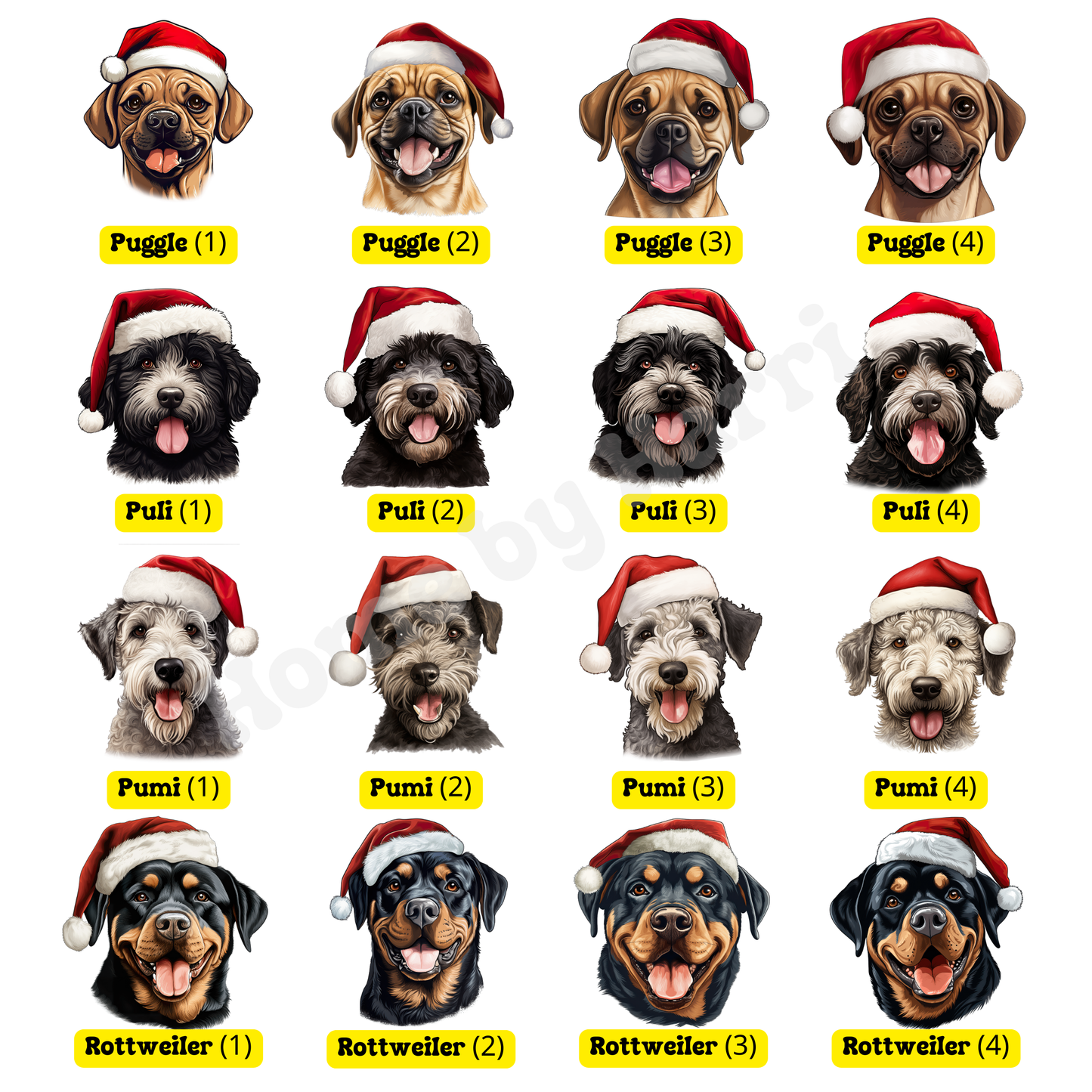 SAMPLE Christmas Santa Hat Dog Felt Present/Toy Trug