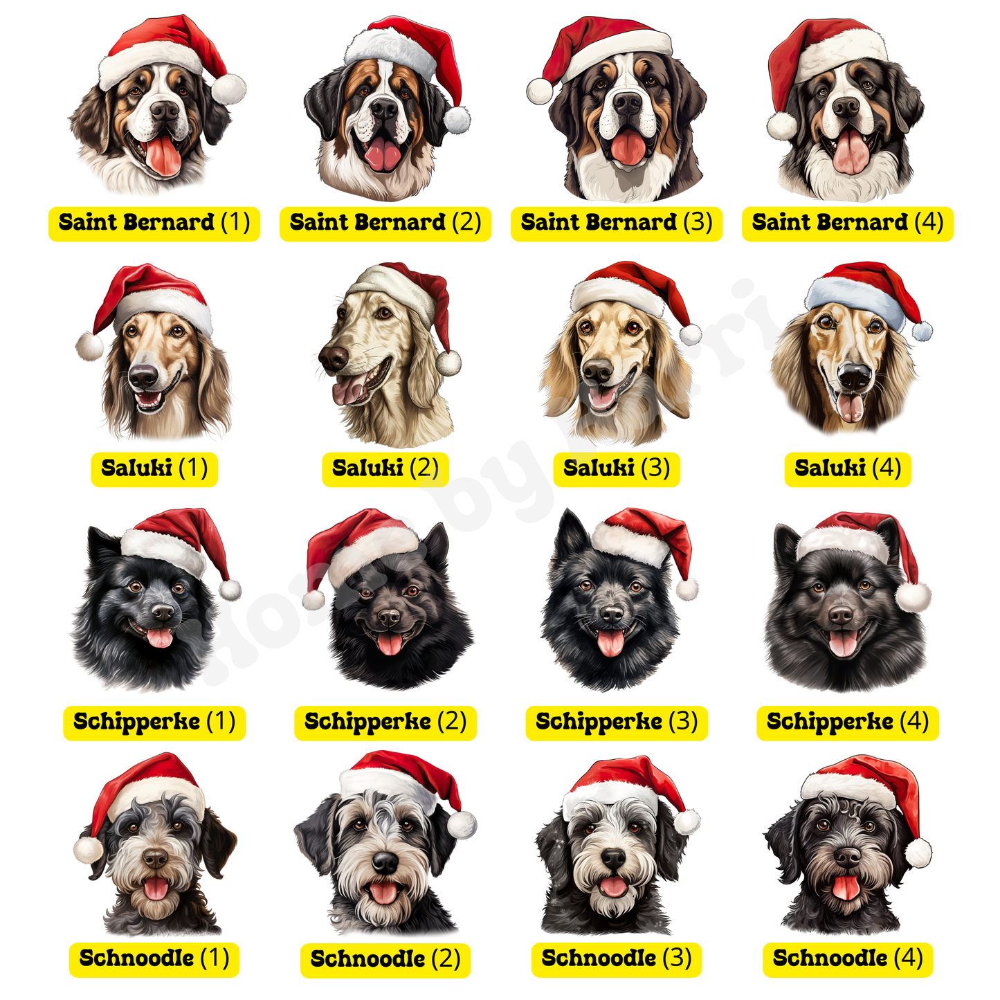 SAMPLE Christmas Santa Hat Dog Felt Present/Toy Trug