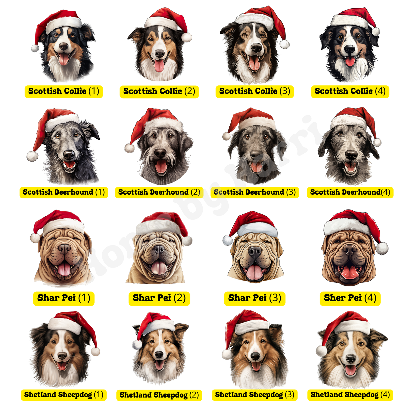 SAMPLE Christmas Santa Hat Dog Felt Present/Toy Trug