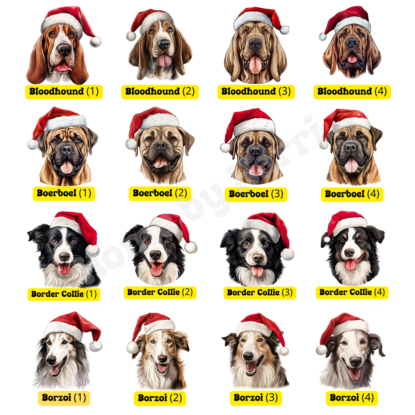SAMPLE Christmas Santa Hat Dog Felt Present/Toy Trug