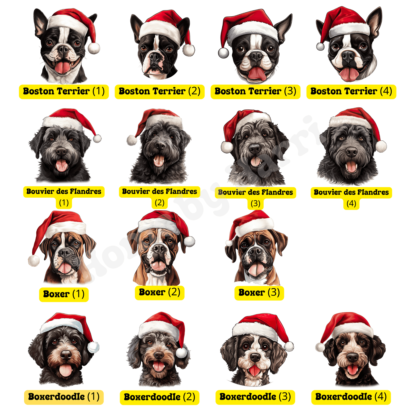 SAMPLE Christmas Santa Hat Dog Felt Present/Toy Trug