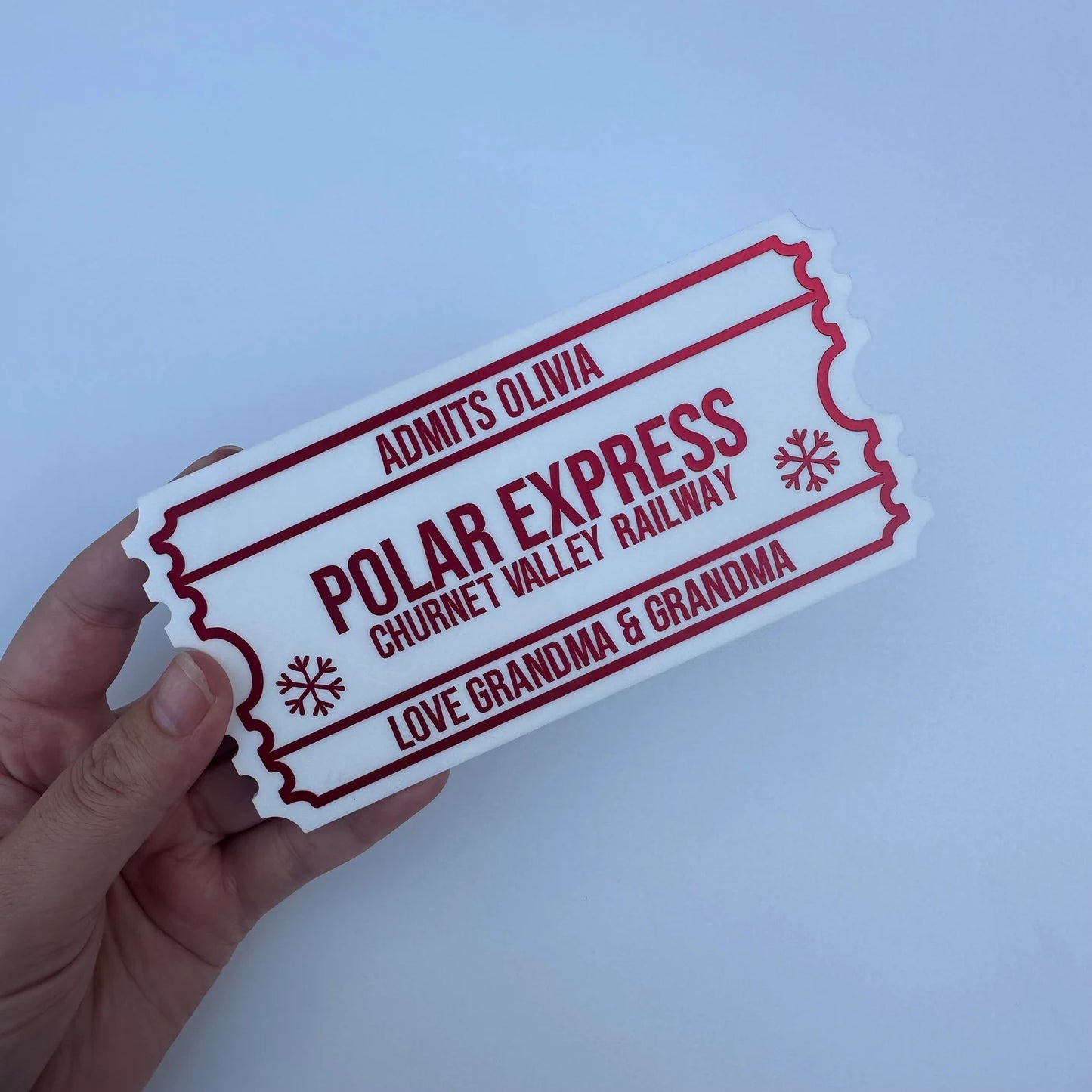 Personalised Acrylic Ticket | Birthday Gift, Wedding, Anniversary, Christmas, Baby Shower | Custom Show Event
