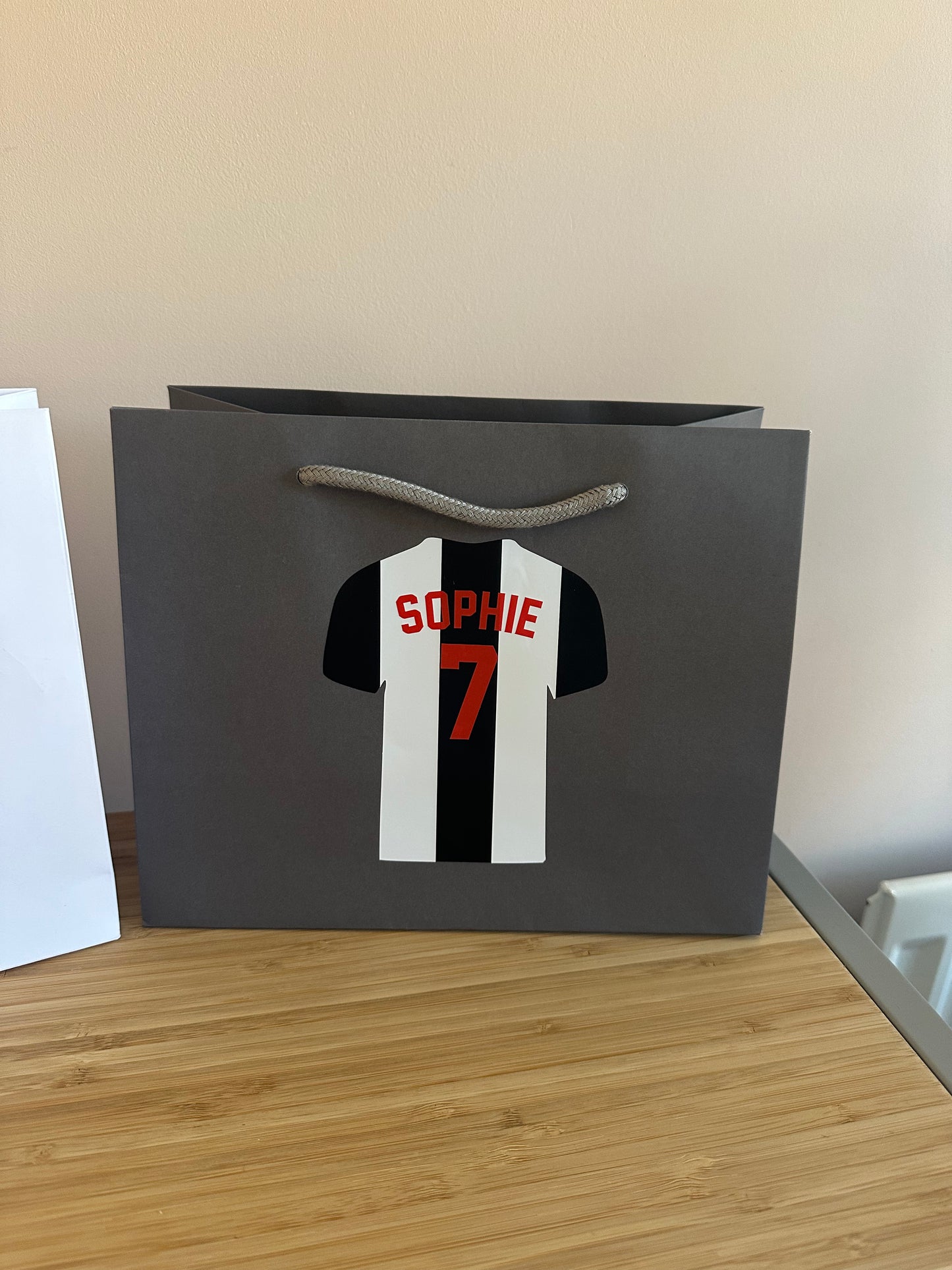 Personalised Football Shirt Gift Bag