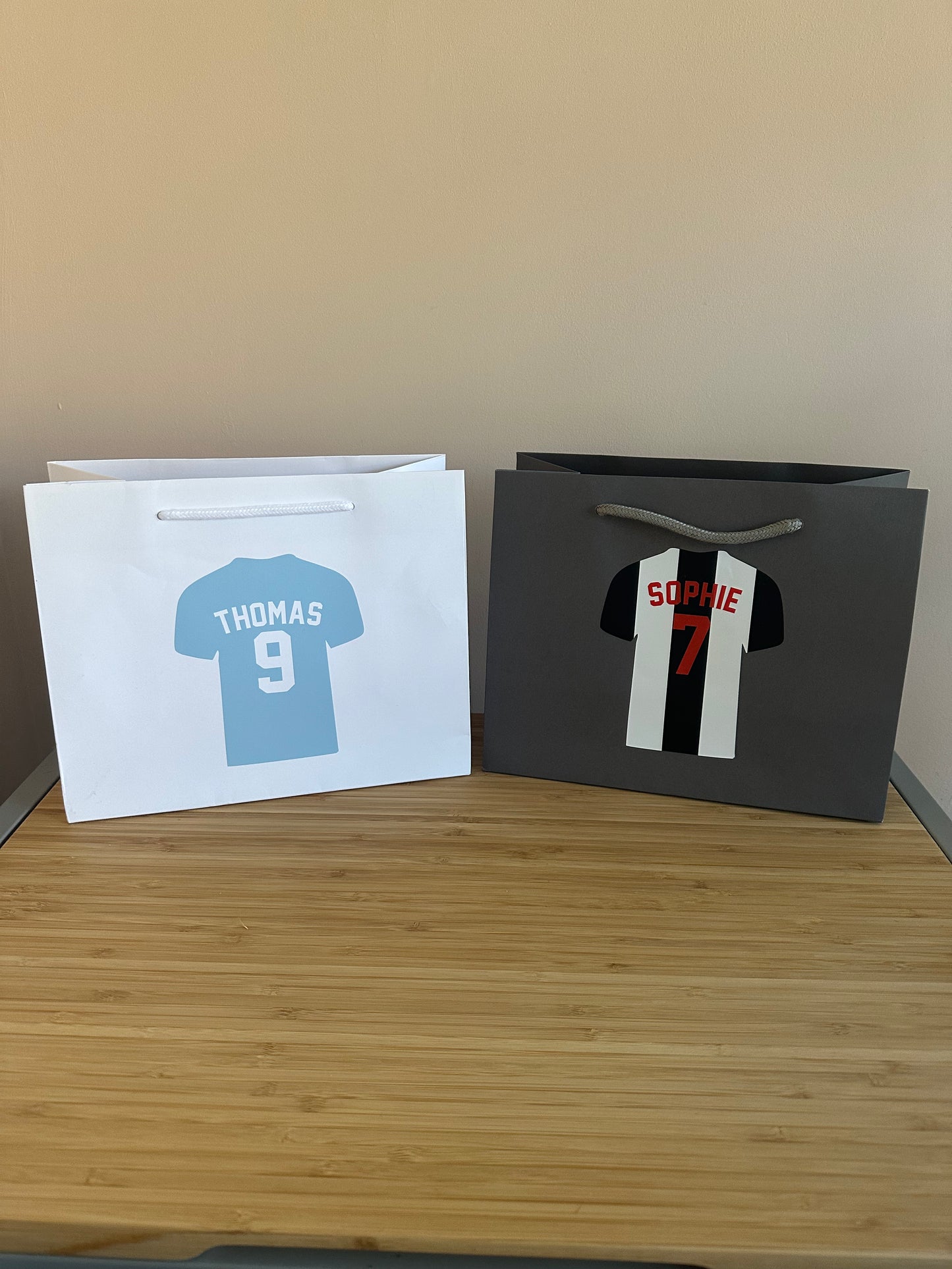 Personalised Football Shirt Gift Bag