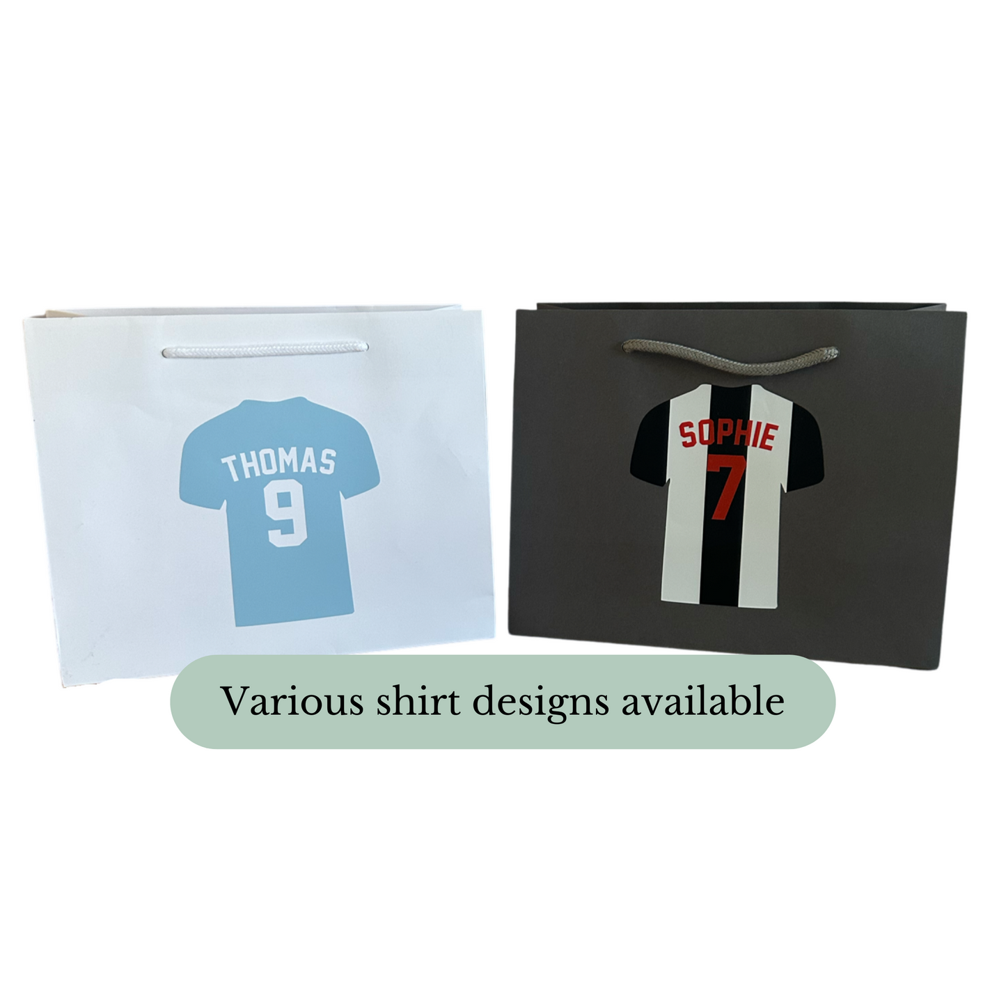 Personalised Football Shirt Gift Bag