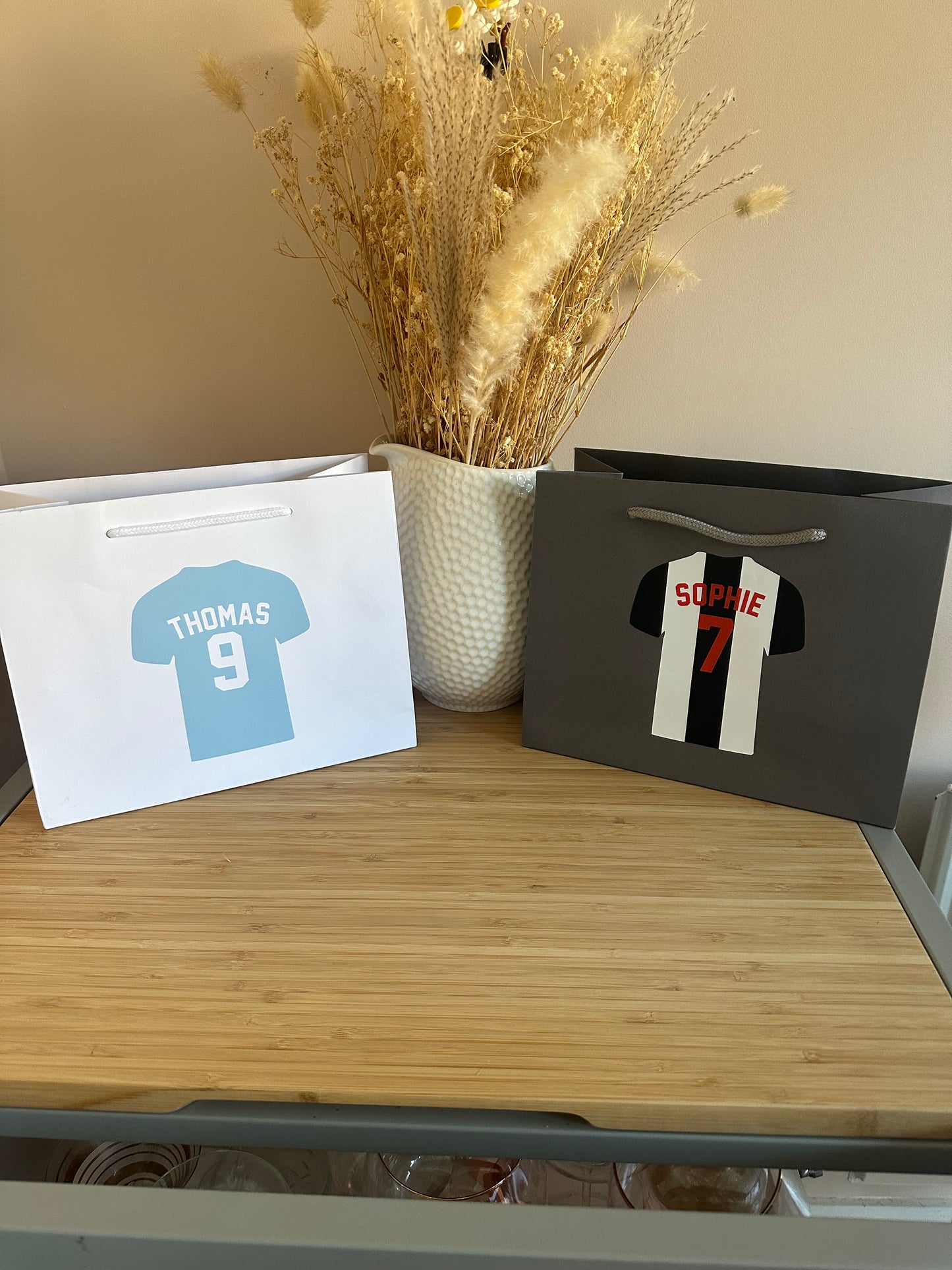 Personalised Football Shirt Gift Bag