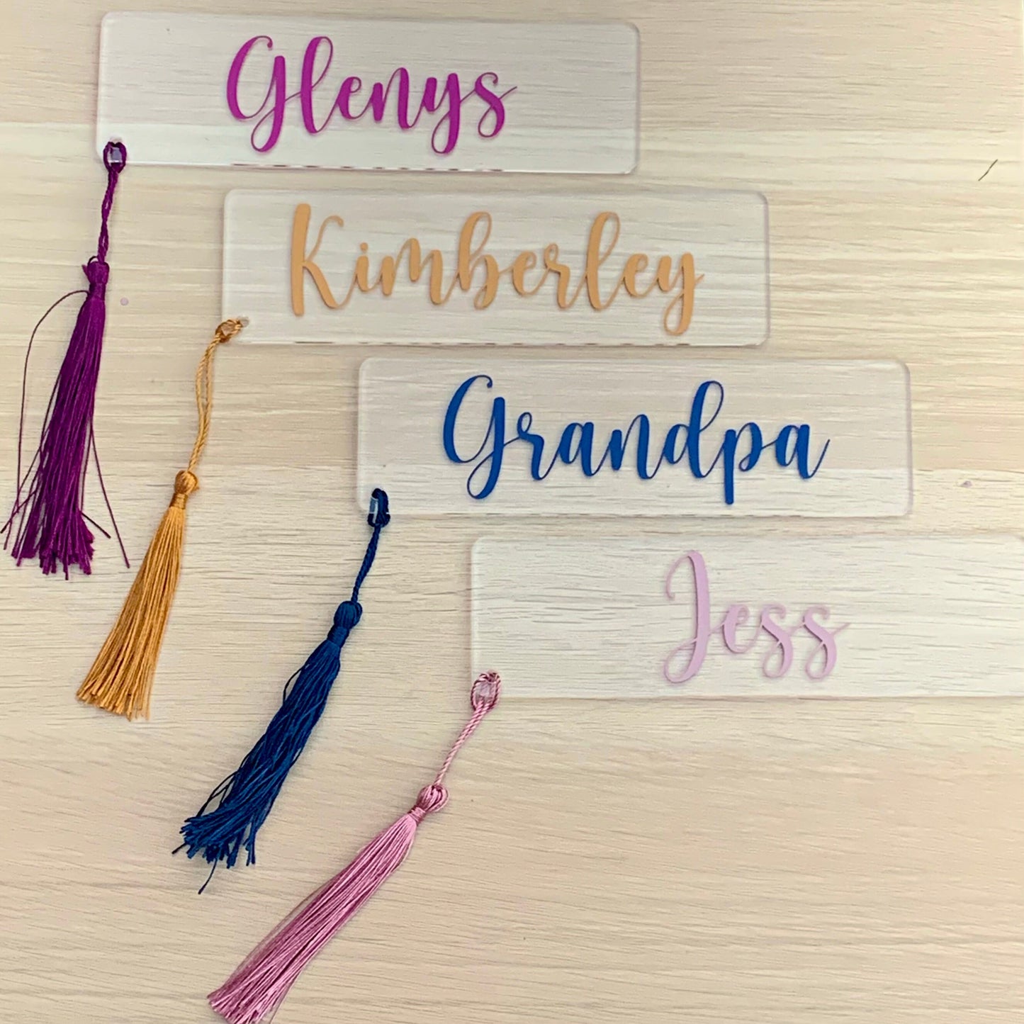 Personalised Bookmark Clear Acrylic Teacher Gifts Any Custom Name Book Lover Journal Student Planner Diary Gift Bookworm Reading Customised