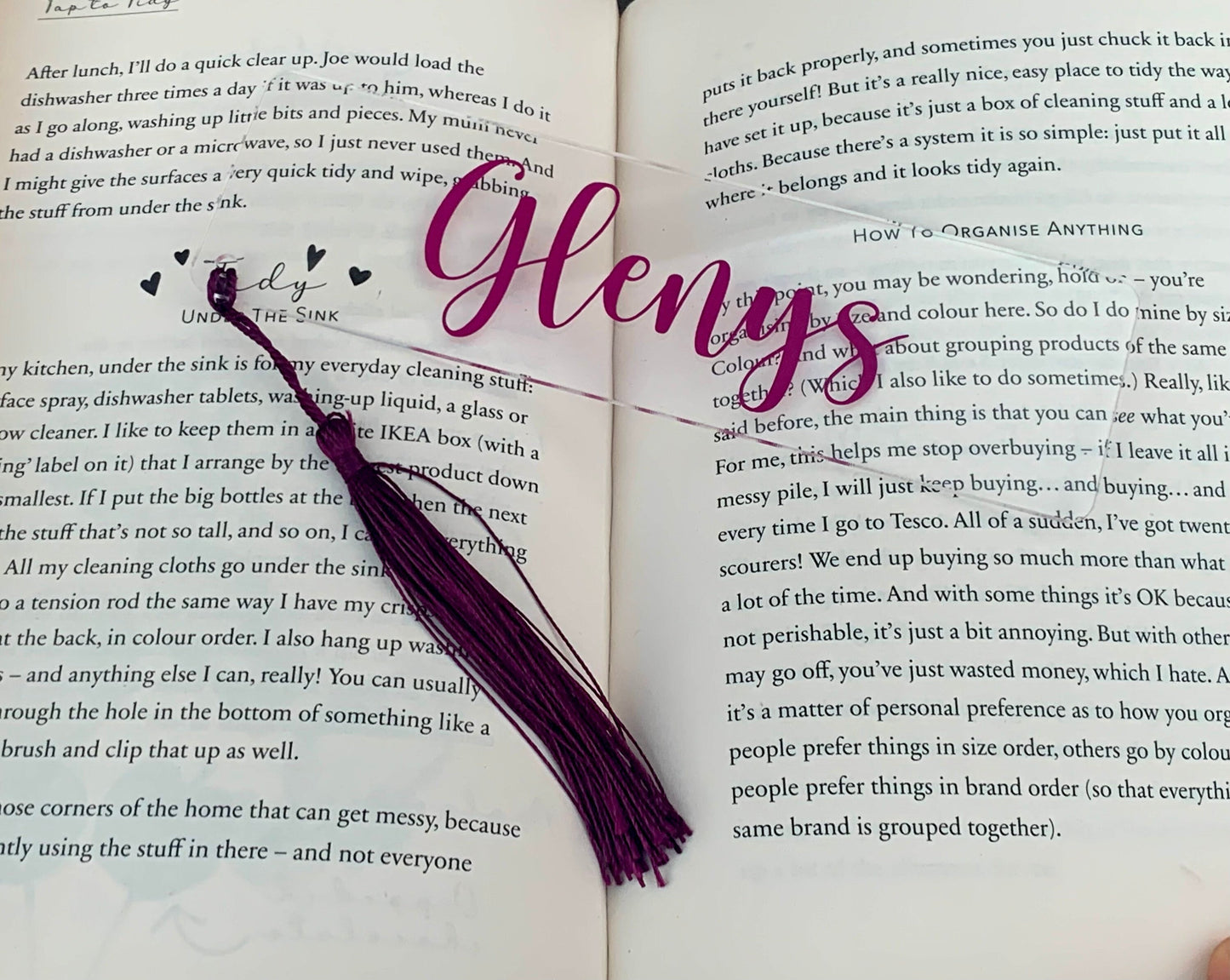 Personalised Bookmark Clear Acrylic Teacher Gifts Any Custom Name Book Lover Journal Student Planner Diary Gift Bookworm Reading Customised