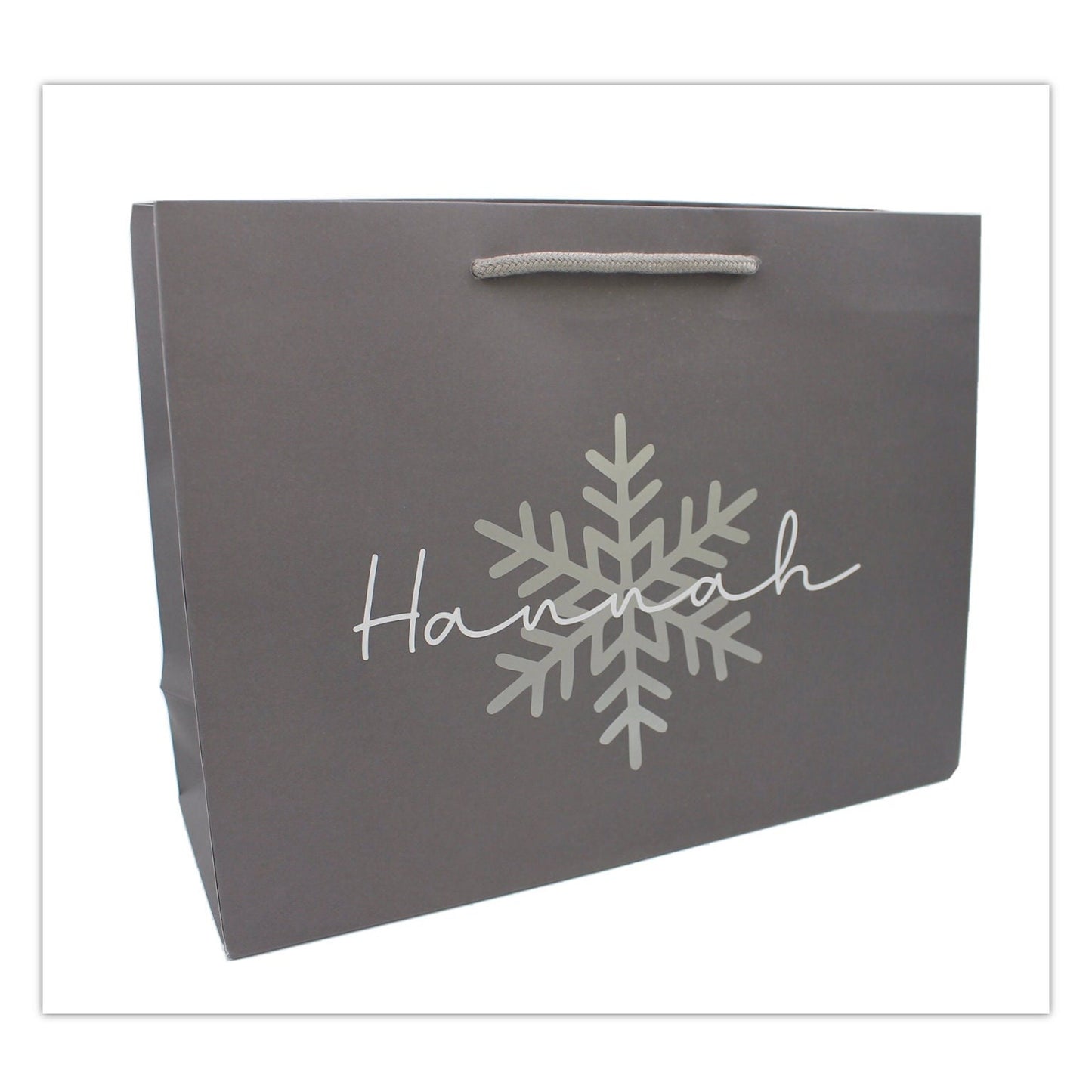 Personalised Christmas Luxury Gift Bag - Reindeer Snowflake Rudolph Christmas Tree Designs - Various Colours - Special Present