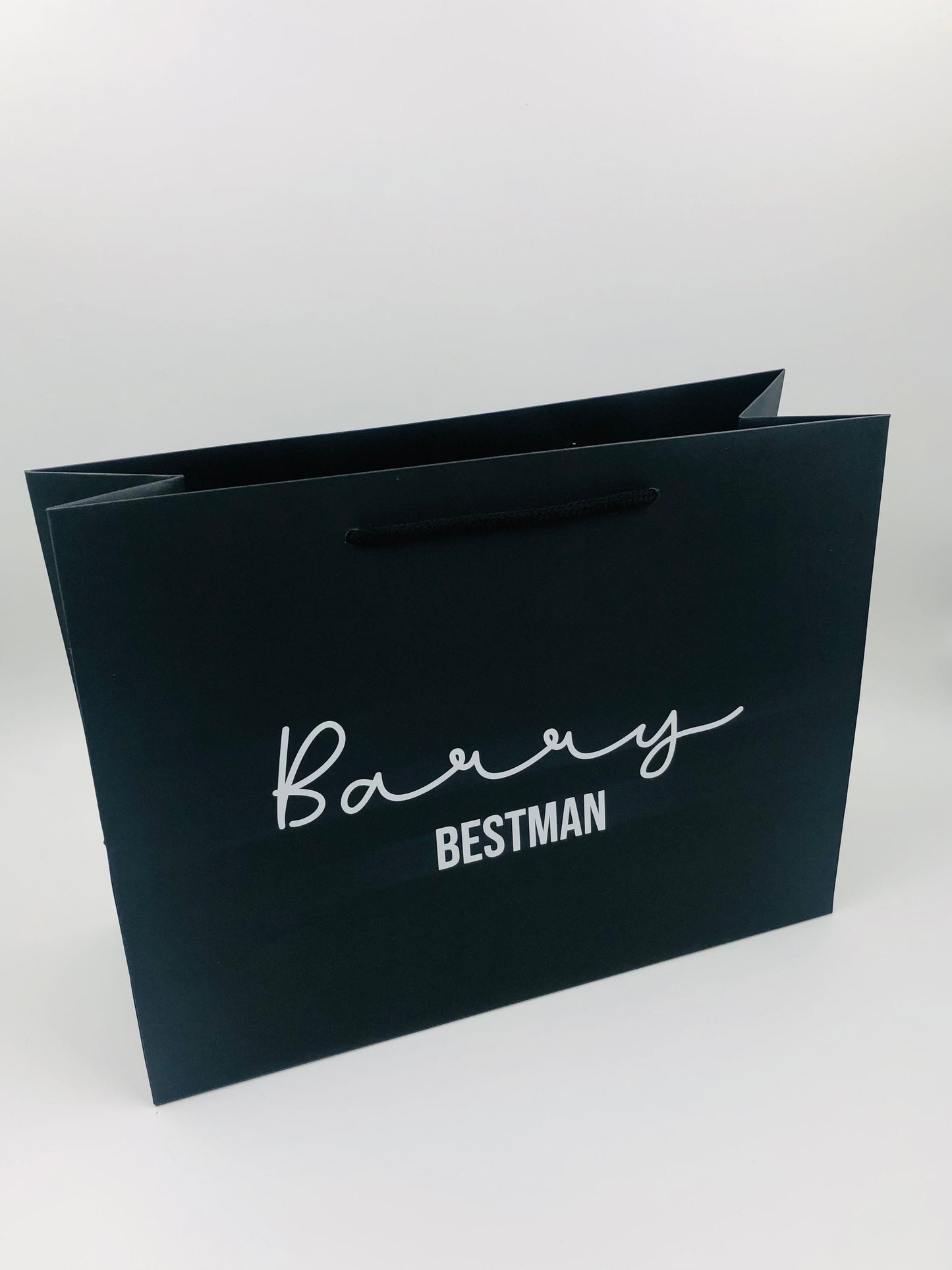 Personalised Groom, Best Man, Groomsman Wedding Gift Bag - 4 colours of bags, variety of font colours
