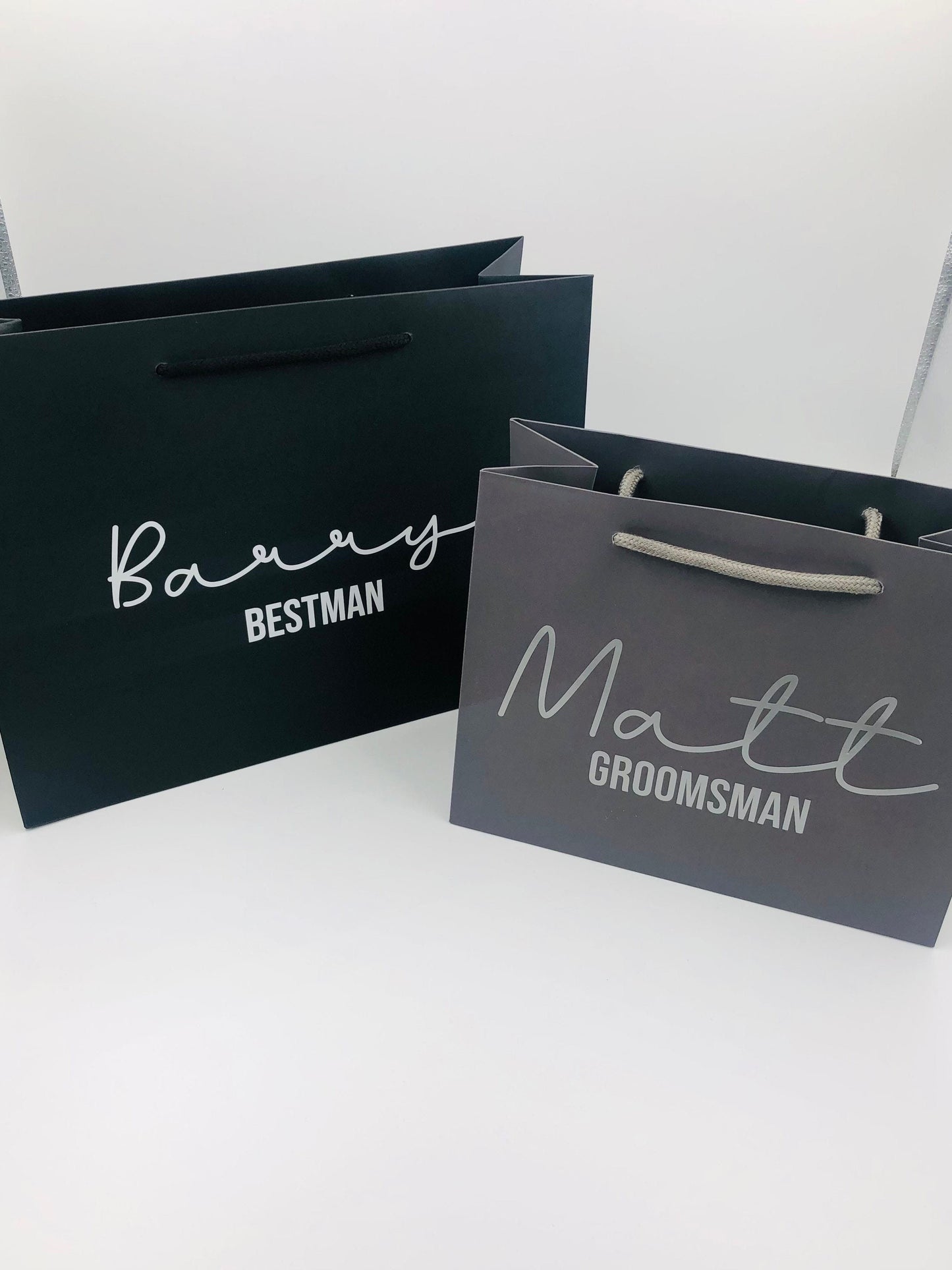 Personalised Groom, Best Man, Groomsman Wedding Gift Bag - 4 colours of bags, variety of font colours