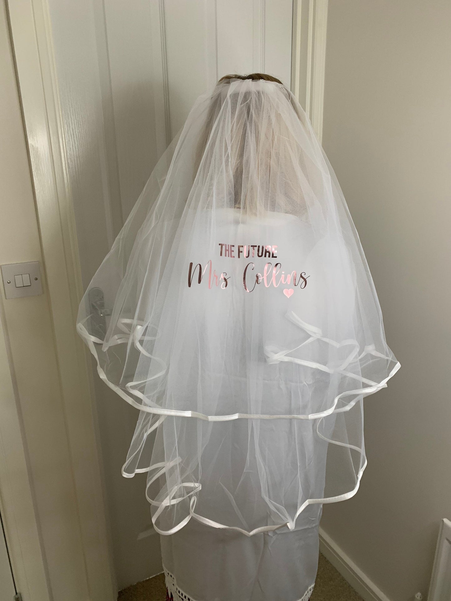 Personalised Hen Party Bride to Be Veil | bachelorette accessories | Party Veil | Future Mrs