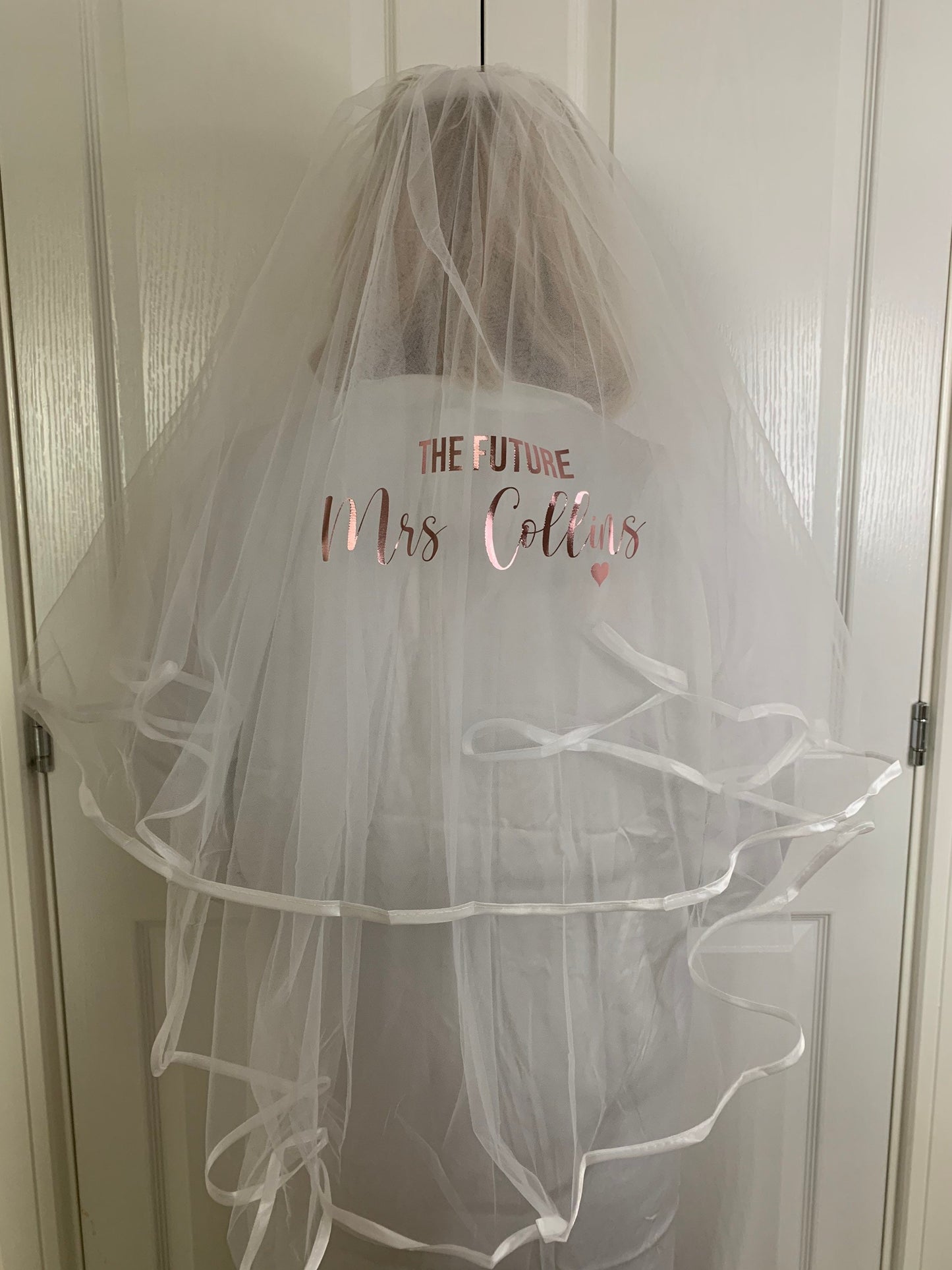Personalised Hen Party Bride to Be Veil | bachelorette accessories | Party Veil | Future Mrs