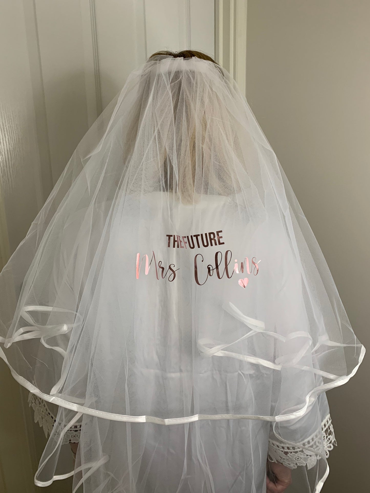 Personalised Hen Party Bride to Be Veil | bachelorette accessories | Party Veil | Future Mrs