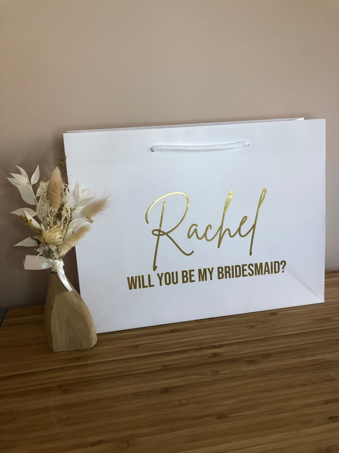 Personalised Bridesmaid Luxury Proposal Gift Bag | Bride, Bridesmaid, Maid of Honour | Will you be my?