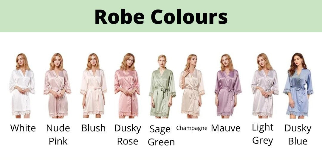 Personalised Bridal Party Bundle | Bridesmaid Robes, Bridesmaid Gift, Bride Customised Set | Robe, Champagne Flute, Hanger,Gift Bag