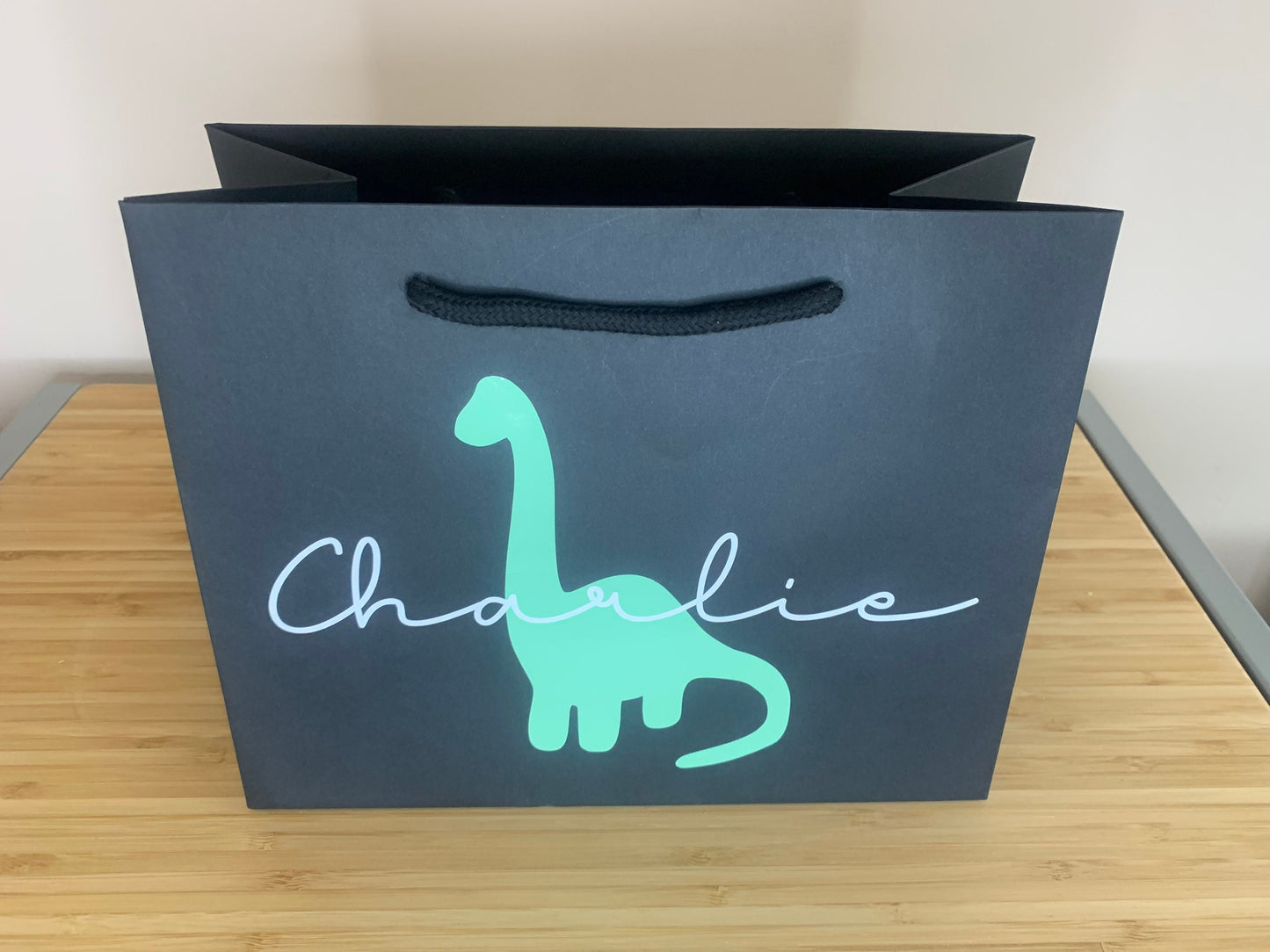 Personalised Children's Birthday Luxury Gift Bag - Dinosaur, Teddy Bear, Crown, Fairy - Various Colours - Kid's Party