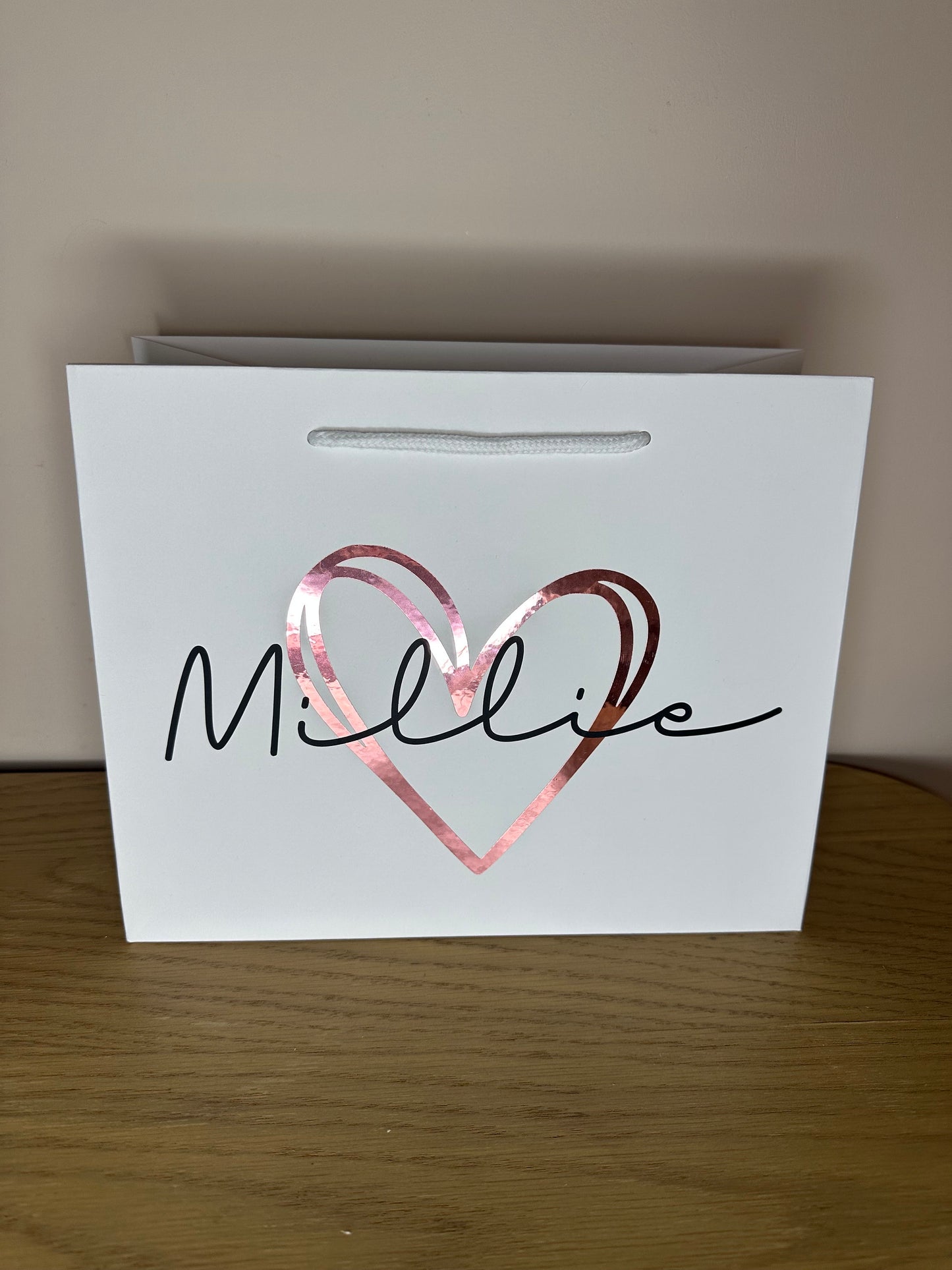 Personalised Luxury Valentines gift bag - Valentine gift for him - Valentine Gift for Her - Choice of colours