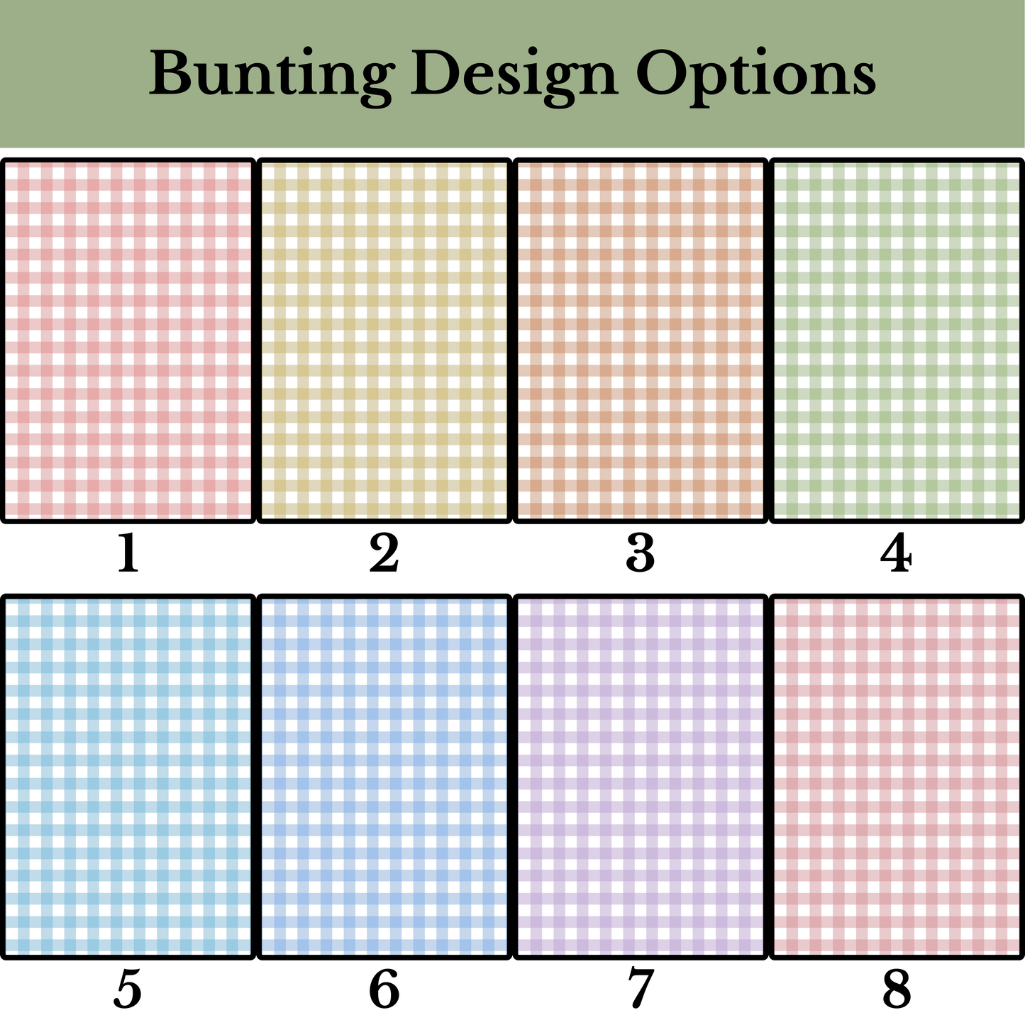 Build Your Own Bunting - Various Designs and Colours