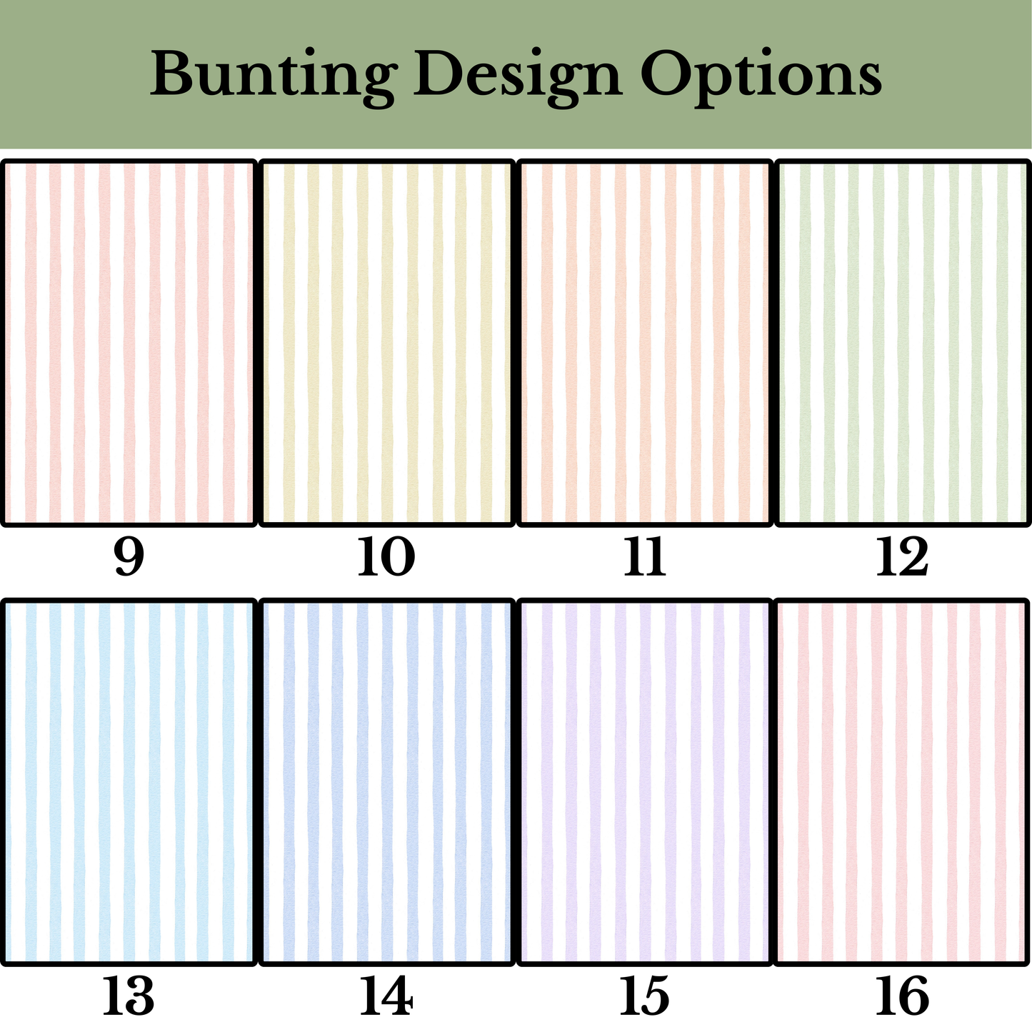 Build Your Own Bunting - Various Designs and Colours
