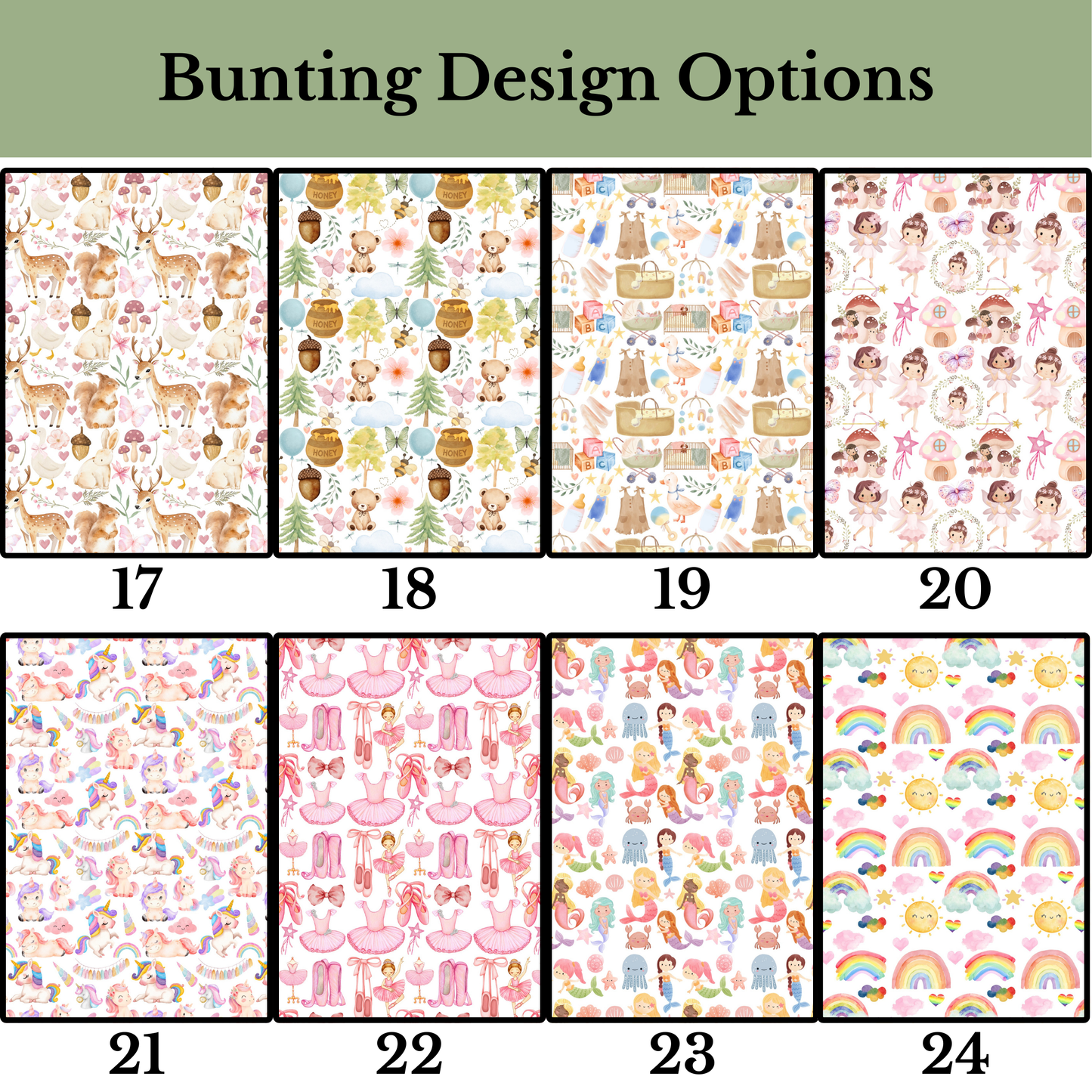 Build Your Own Bunting - Various Designs and Colours