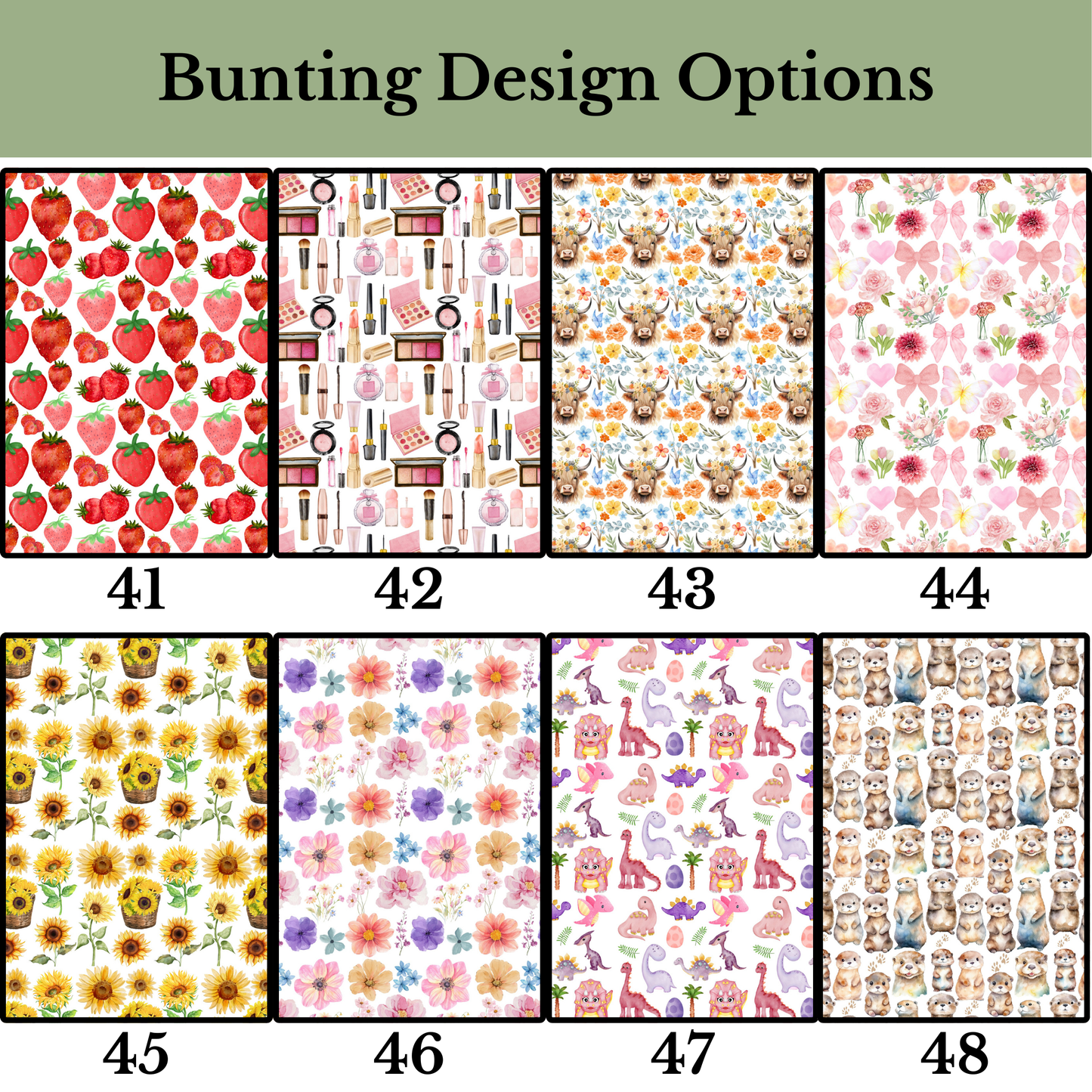 Build Your Own Bunting - Various Designs and Colours