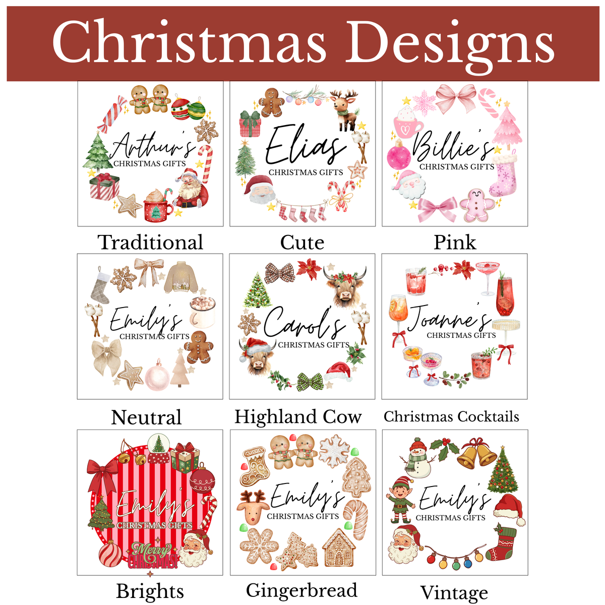 Christmas Design Felt Present Trugs