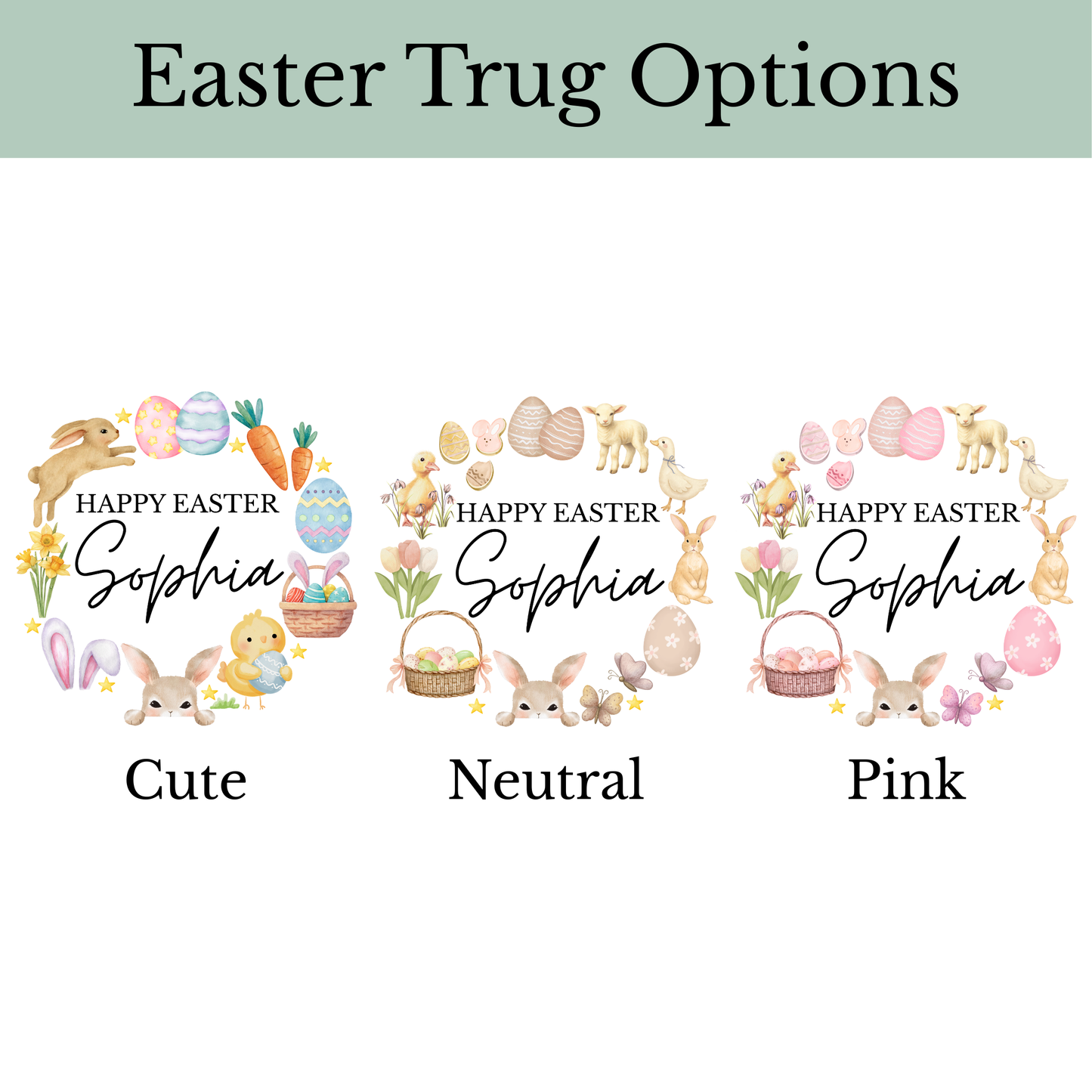 Easter Design Felt Present Trugs