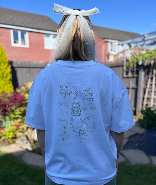 Personalised Hen Party Theme Icon Oversized T-Shirt