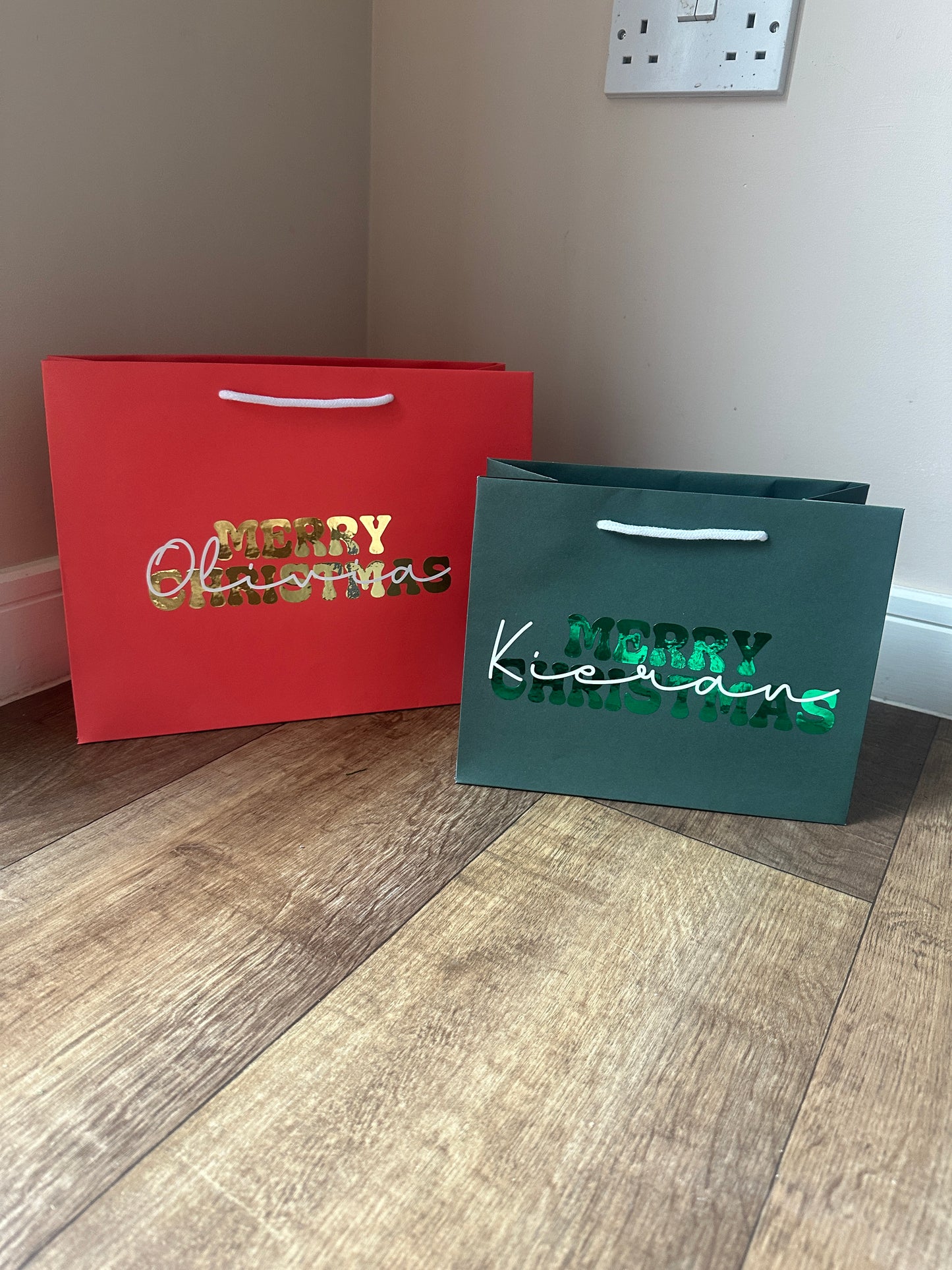 Merry Christmas Personalised Gift Bag