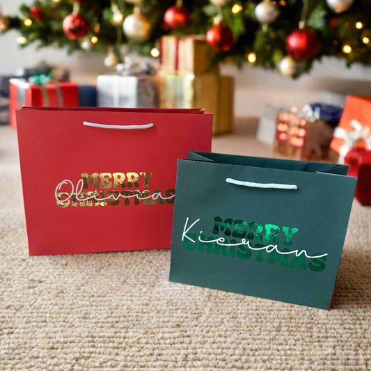 Merry Christmas Personalised Gift Bag