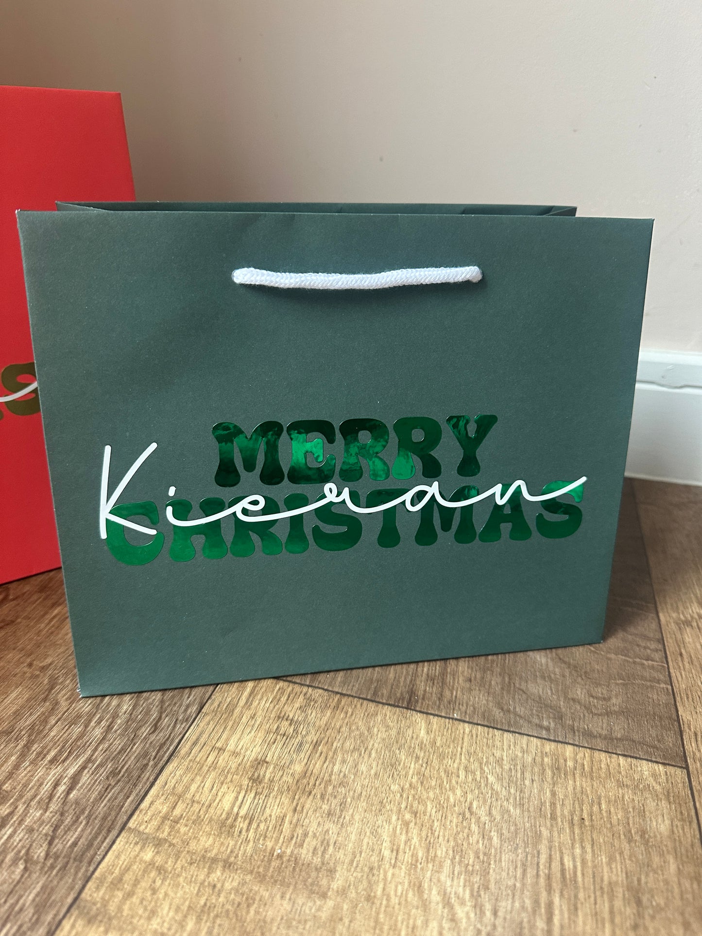 Merry Christmas Personalised Gift Bag